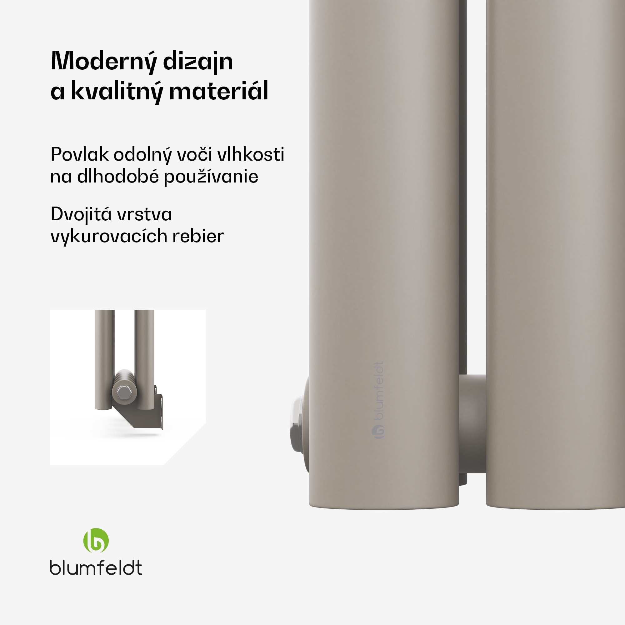 Blumfeldt Tallheo radiátor 120x30 620W – Obrázok 4