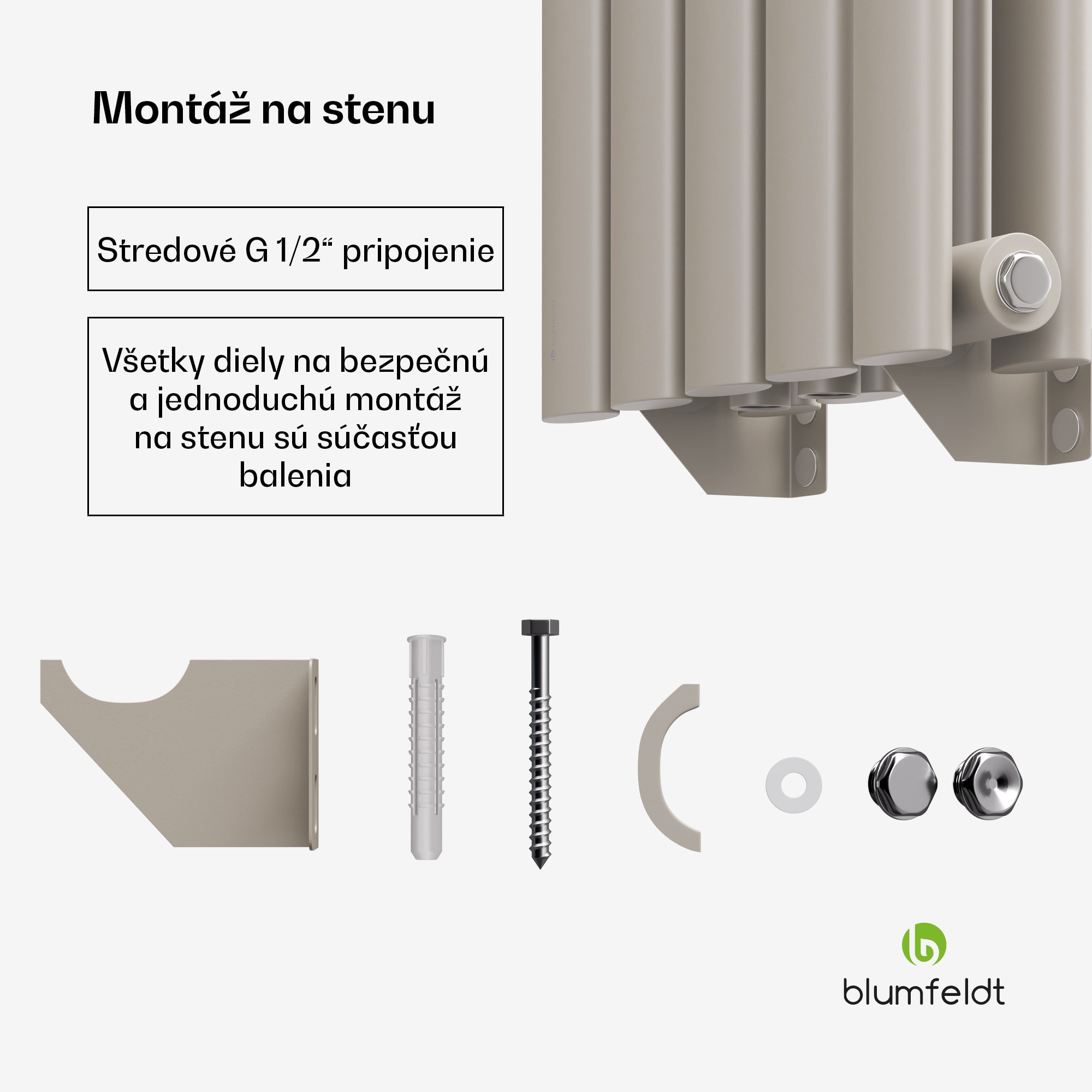 Blumfeldt Tallheo radiátor 120x30 620W – Obrázok 5