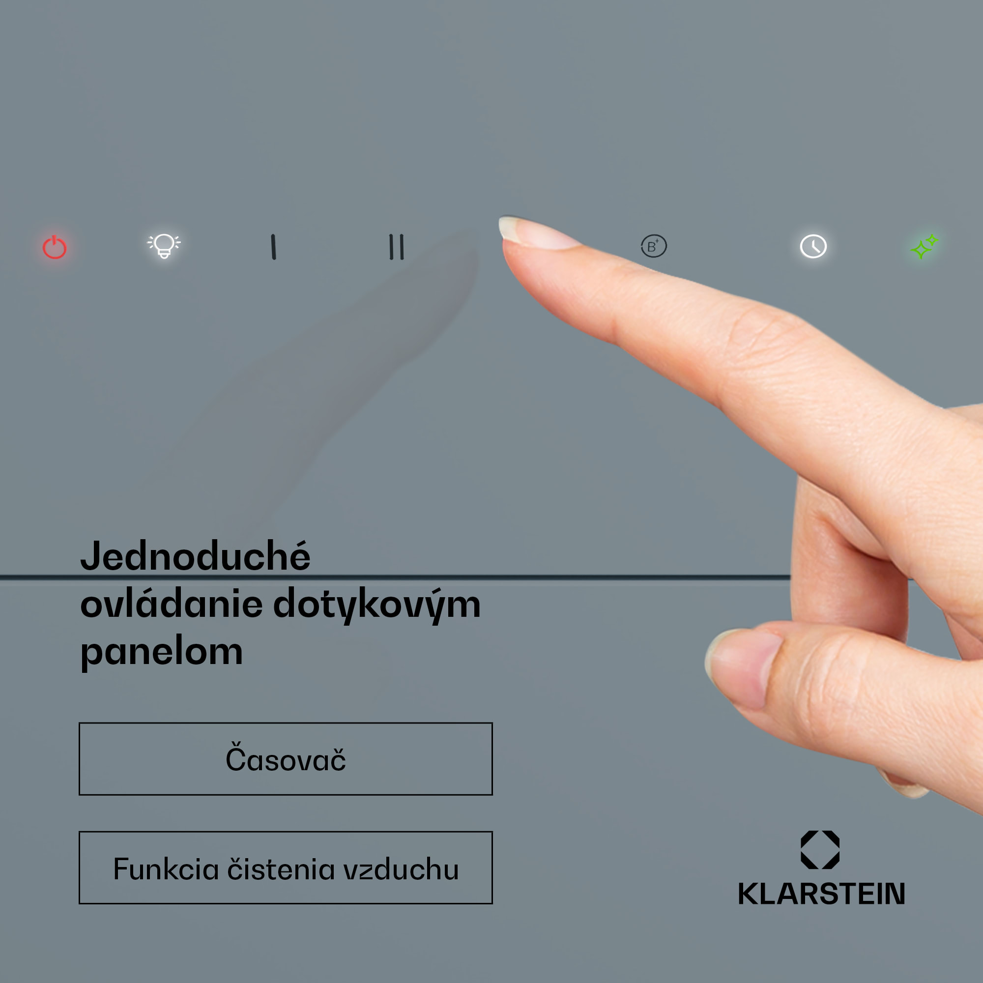 Klarstein SleekAir odsávač pár, A+++, 717 m³/h, dotykový, 90 cm – Obrázok 5