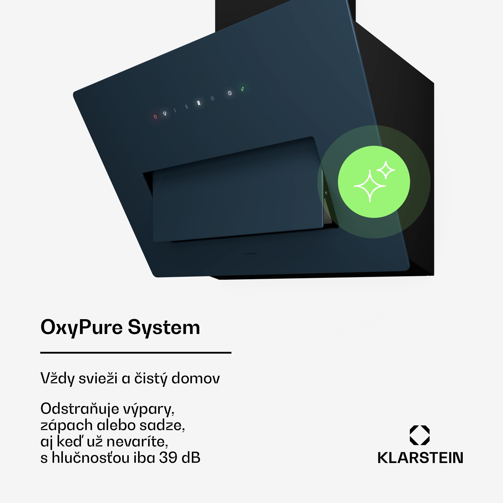 Klarstein SleekAir digestor | A+++ | 717 m³/h | dotykový ovládací panel | LED | 60 cm – Obrázok 3