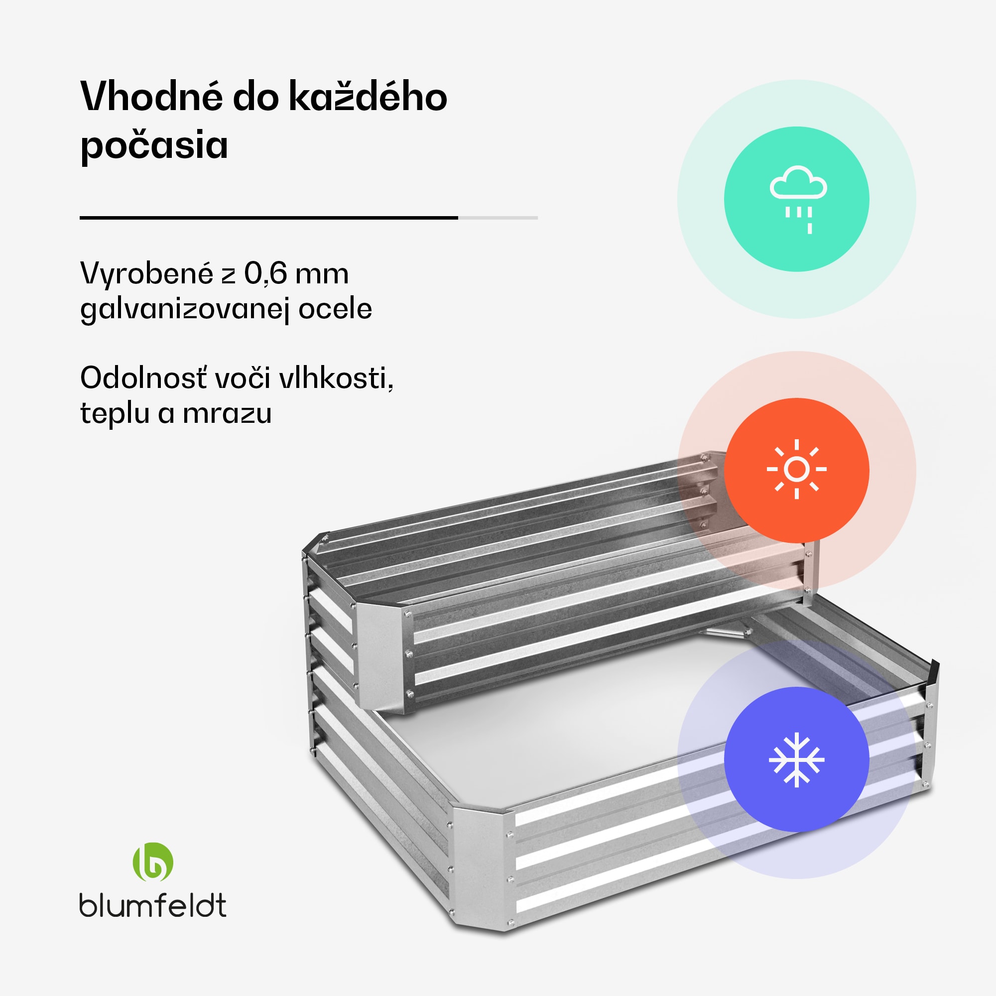 Blumfeldt High Grow vyvýšený záhon, 2 úrovne, odolný voči poveternostným vplyvom, odolný voči korózii, robustný, 405 L – Obrázok 2