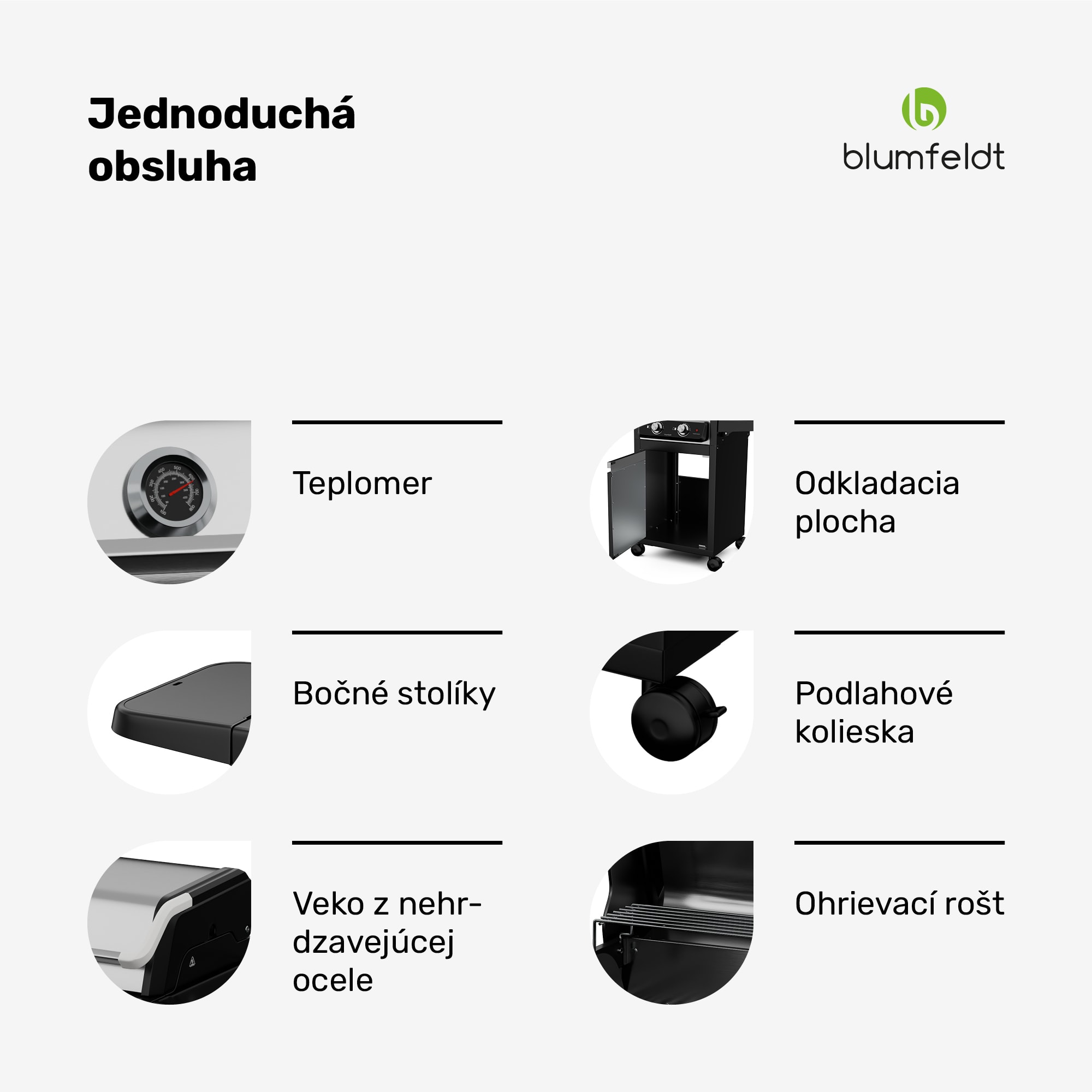 Blumfeldt Elektrický gril ElectricPro | Výkonný | Sklopné bočné stolíky | Integrovaný teplomer – Obrázok 4
