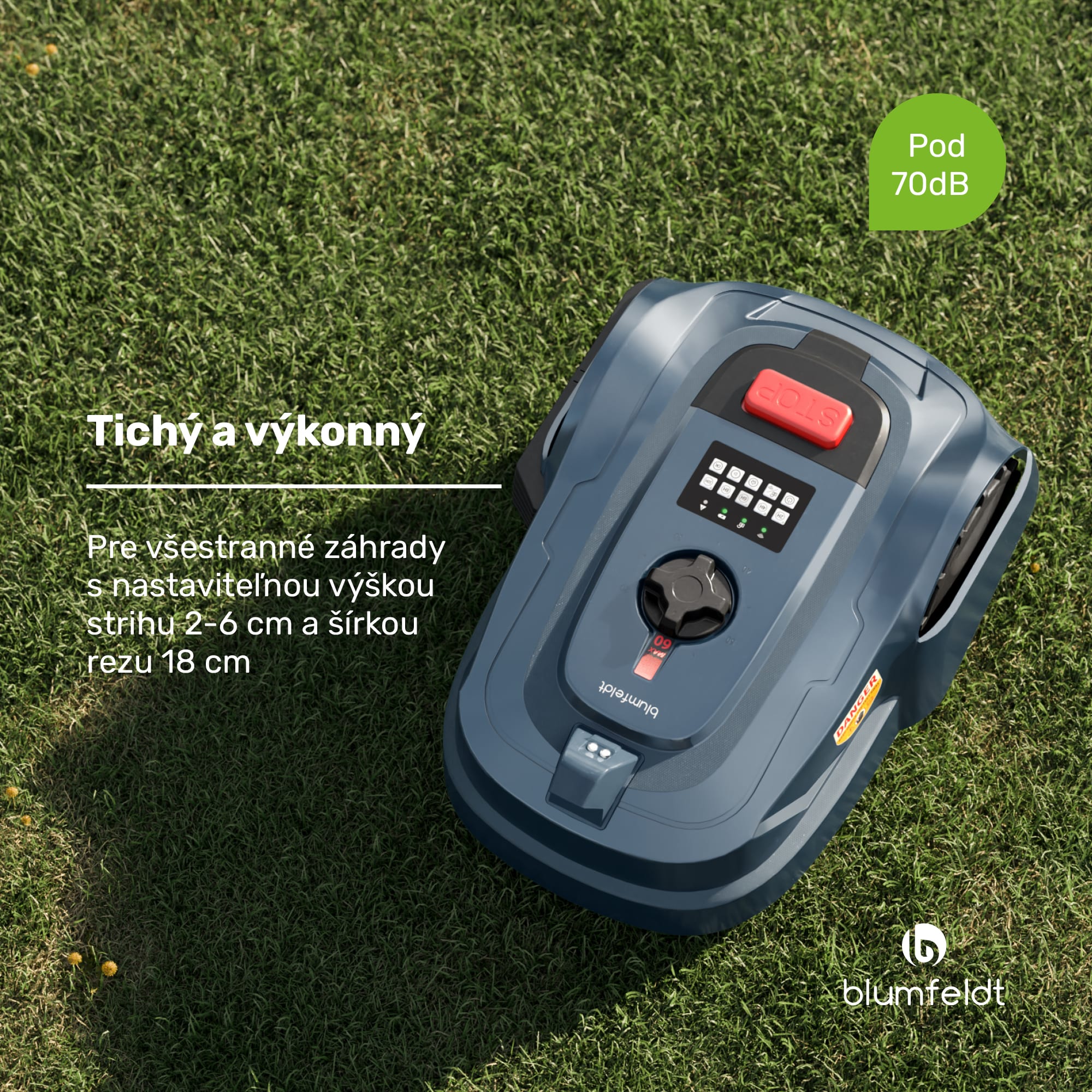 Blumfeldt GrassConnect robotická kosačka, Starostlivosť o trávnik do 1 000 m², Ovládanie pomocou aplikácie – Obrázok 5