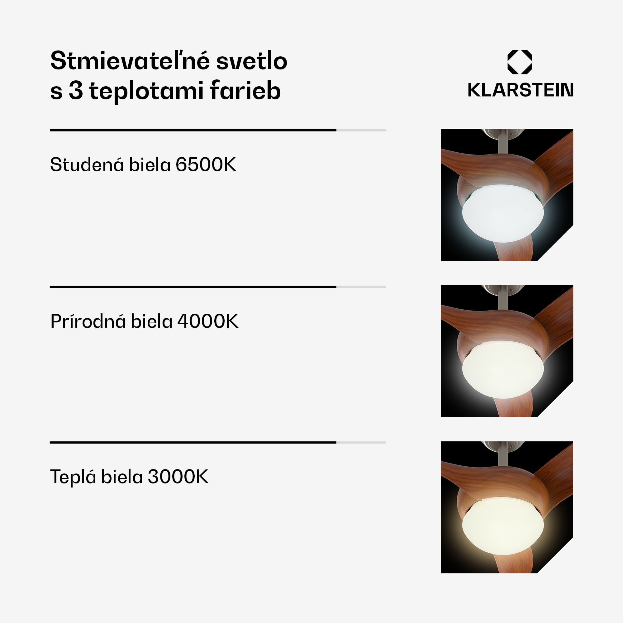 Klarstein Monteverde stropný ventilátor s nastaviteľným svetlom – Obrázok 3