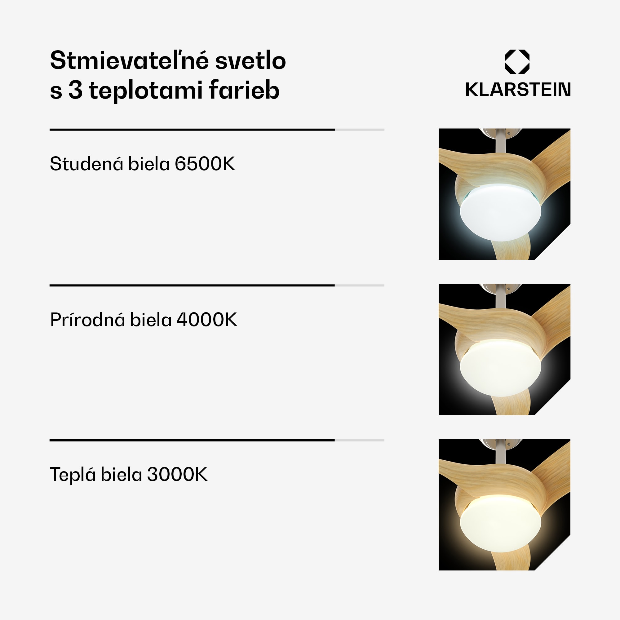 Klarstein Monteverde stropný ventilátor s nastaviteľným svetlom – Obrázok 3