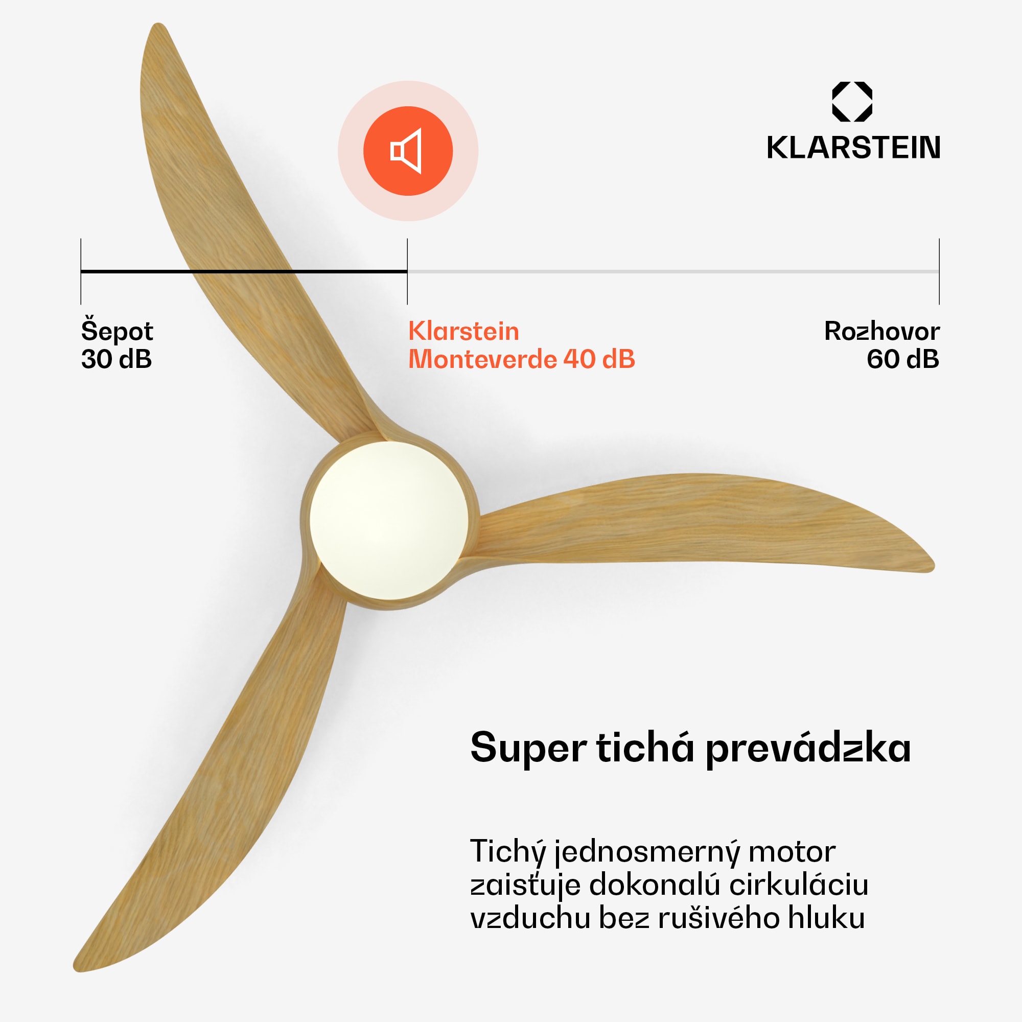 Klarstein Monteverde stropný ventilátor s nastaviteľným svetlom – Obrázok 5