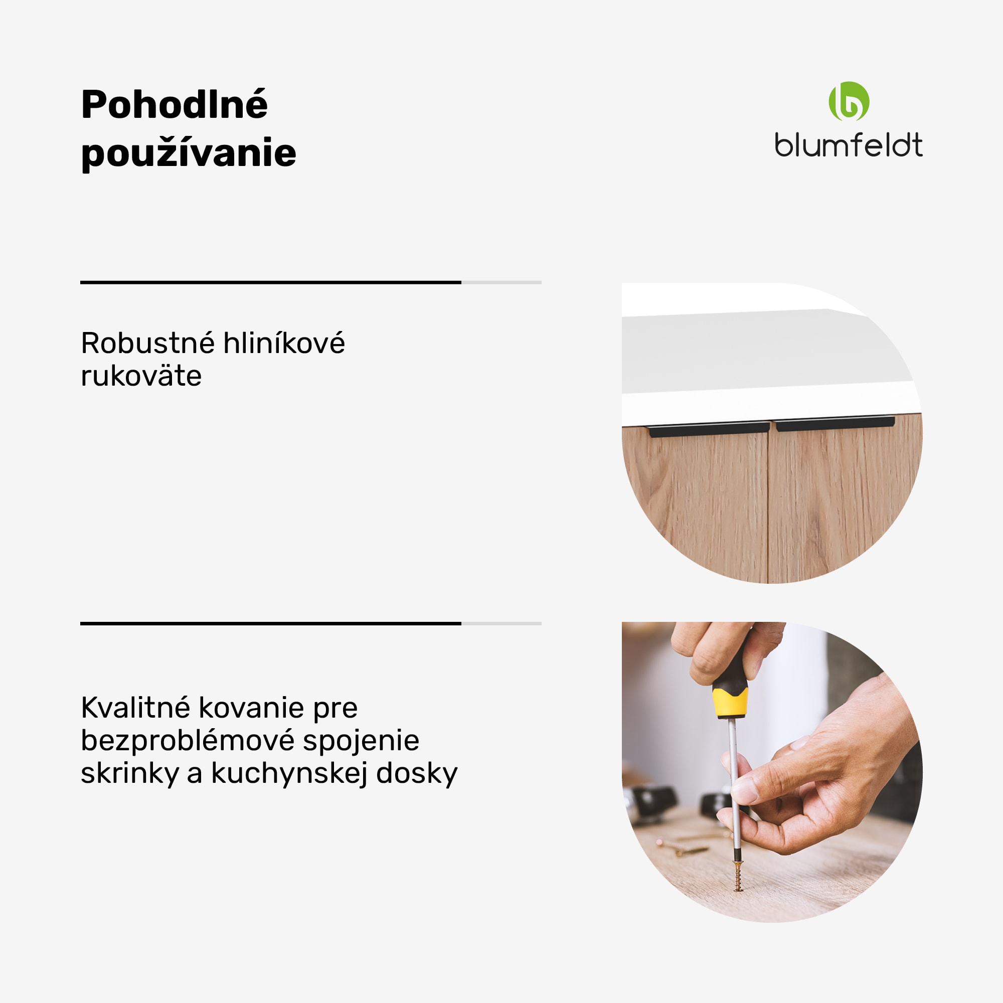 Blumfeldt WoodVista skrinka s zásuvkami | Robustná MDF pracovná doska | Soft-close pánty | Hliníkové úchyty – Obrázok 5