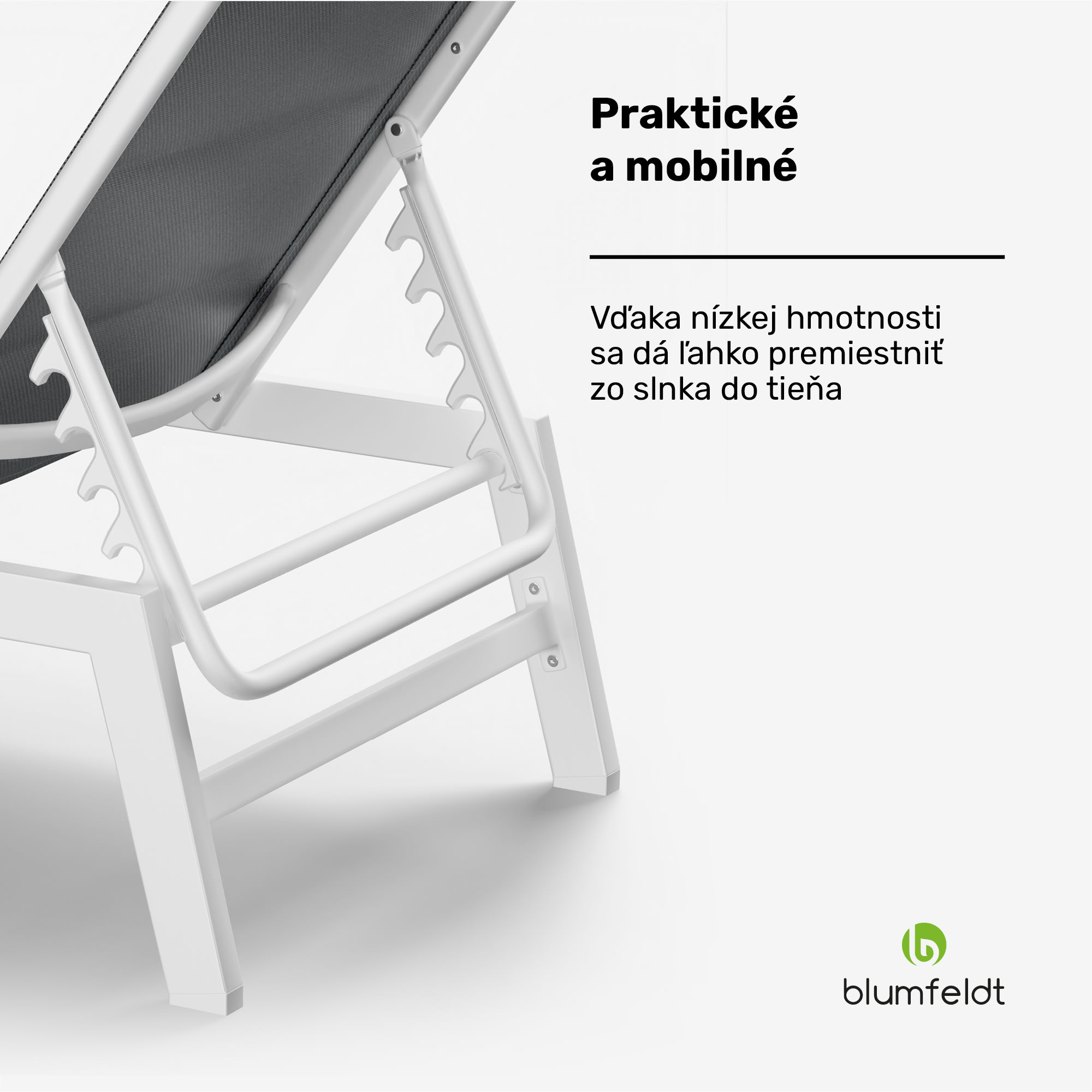 Blumfeldt Renazzo Lounge lehátko | Nosnosť 120 kg | 5 polôh | vodoodpudivé – Obrázok 4