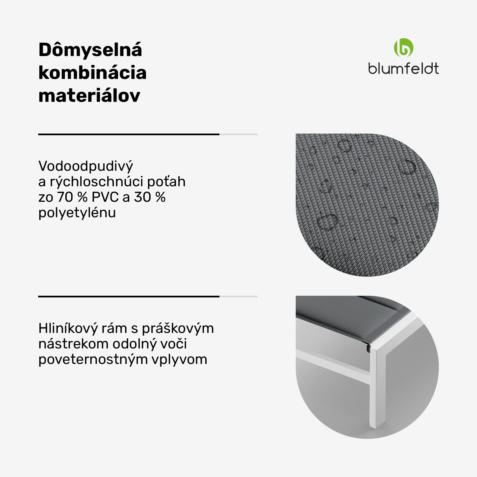 Blumfeldt Renazzo Lounge lehátko | Nosnosť 120 kg | 5 polôh | vodoodpudivé – Obrázok 5