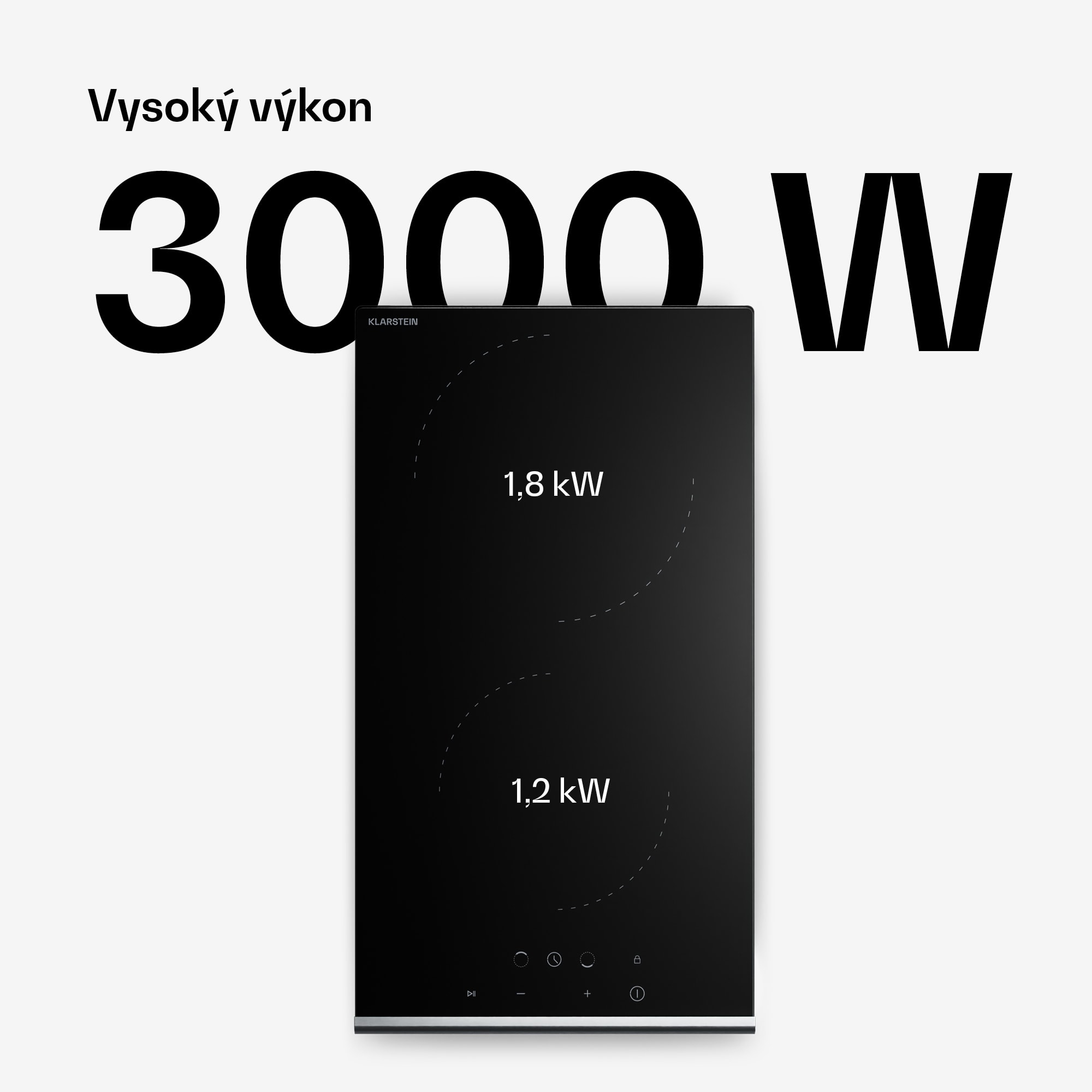 Klarstein Verosteel sklokeramická varná doska | Minimalistická, výkonná | 2 varné zóny | 3000 W | 30 cm – Obrázok 3