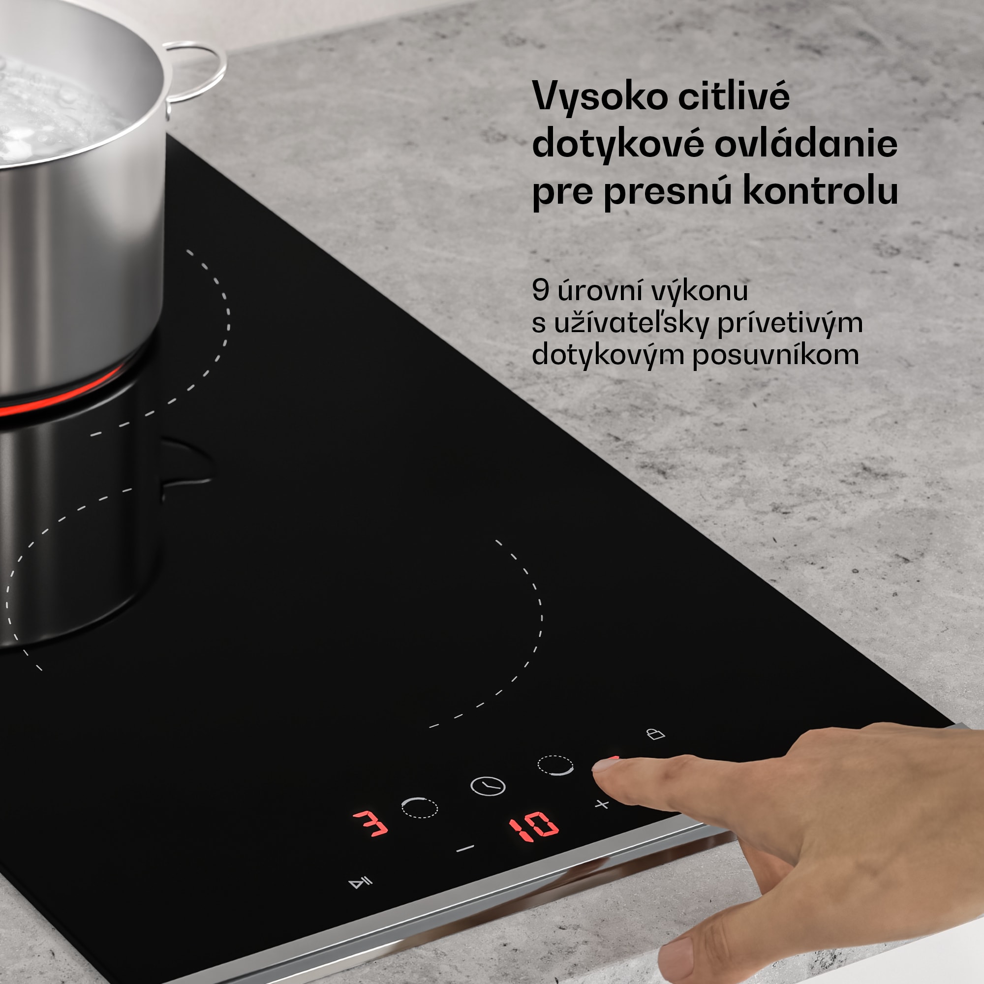 Klarstein Verosteel sklokeramická varná doska | Minimalistická, výkonná | 2 varné zóny | 3000 W | 30 cm – Obrázok 5