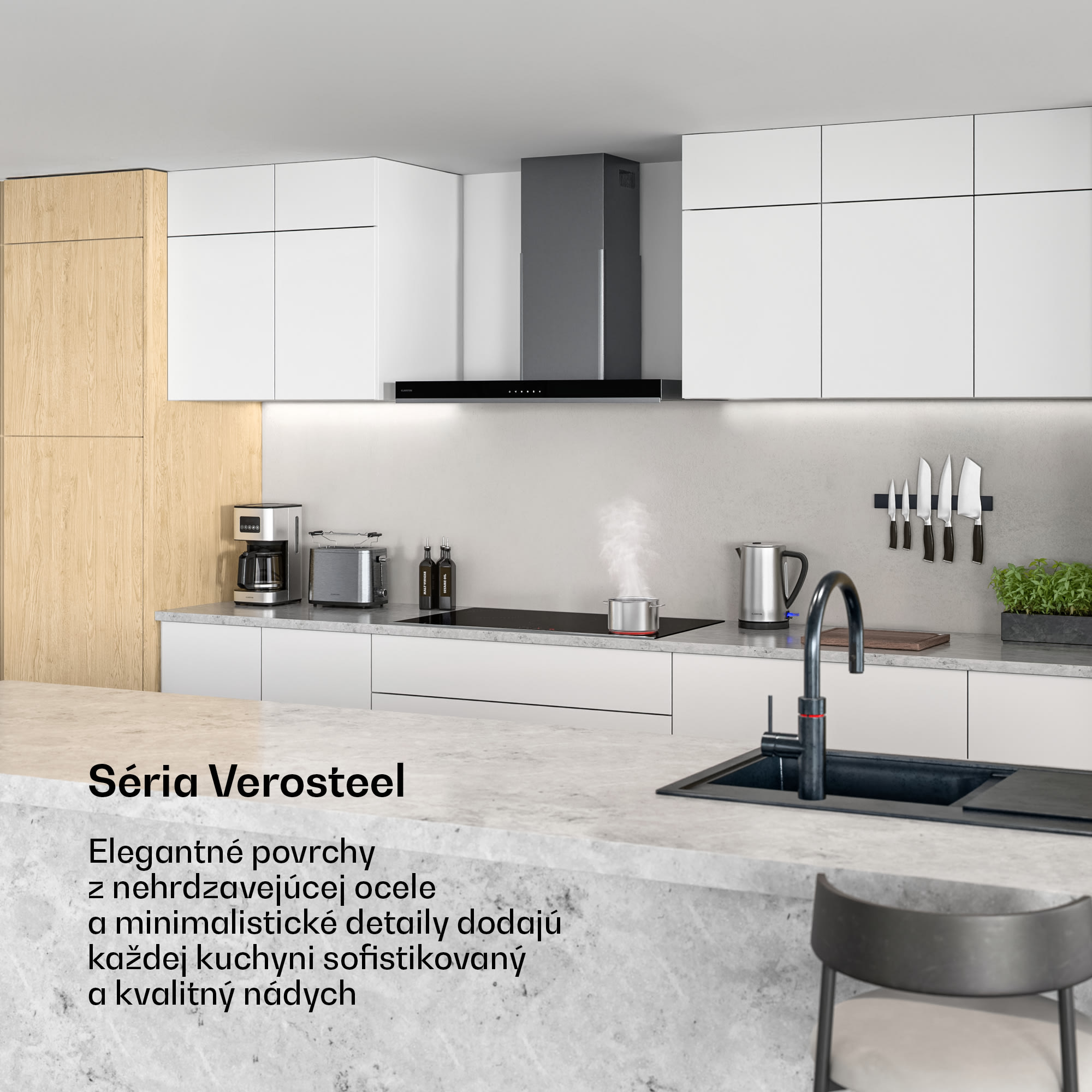 Klarstein Verosteel sklokeramická varná doska | Minimalistická, výkonná | 5 varných zón | 8400 W | 90 cm – Obrázok 2