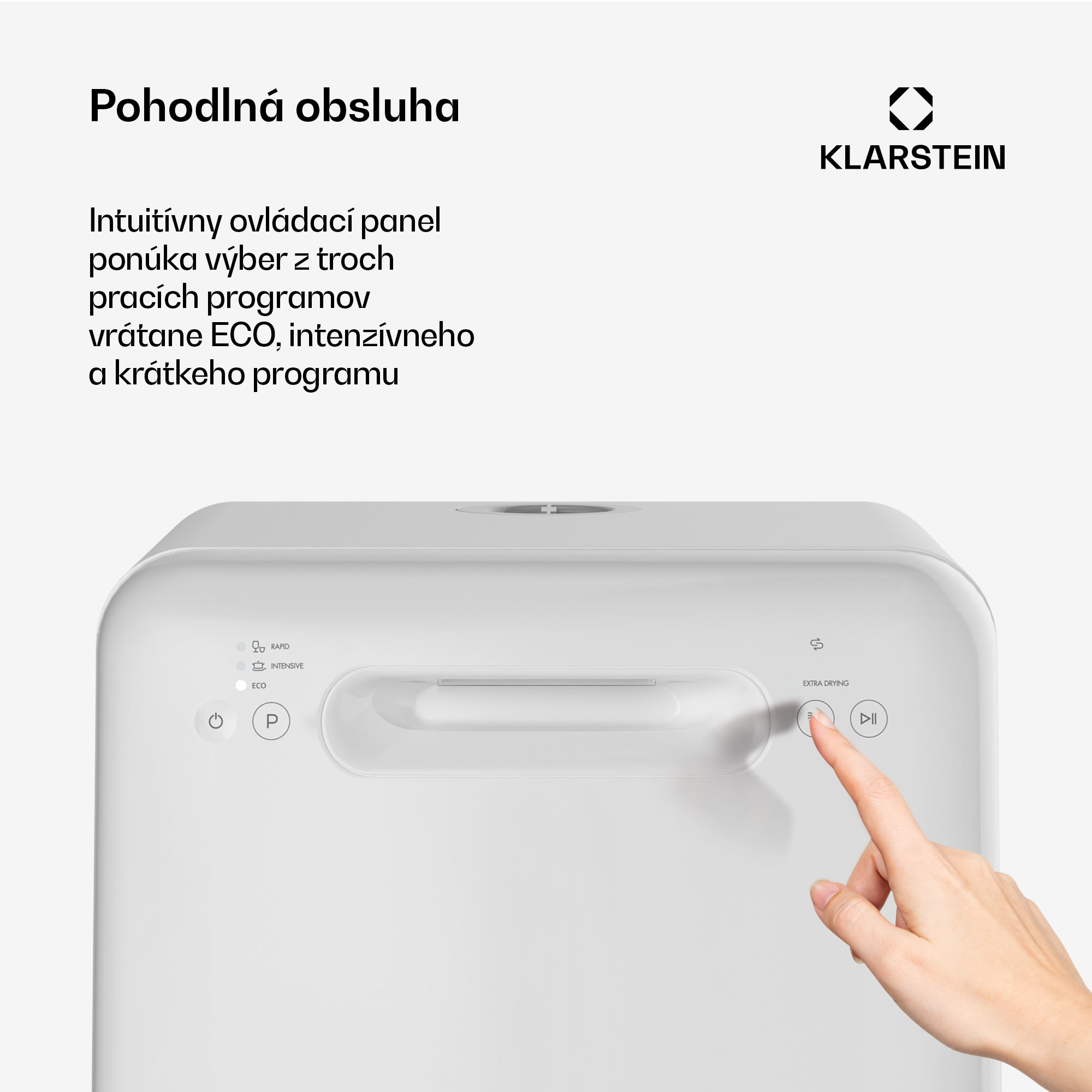 Klarstein Aquatica stolný umývačka riadu | 42 cm | 3 programy | 2 súpravy riadu – Obrázok 4