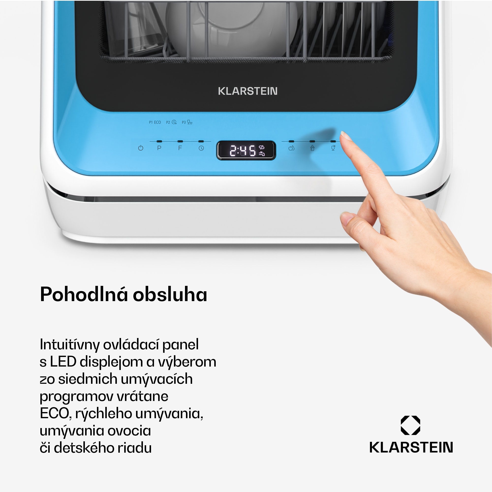 Klarstein Amazonia | Mini umývačka riadu | Kompaktná | 6 programov | Prenosná – Obrázok 4