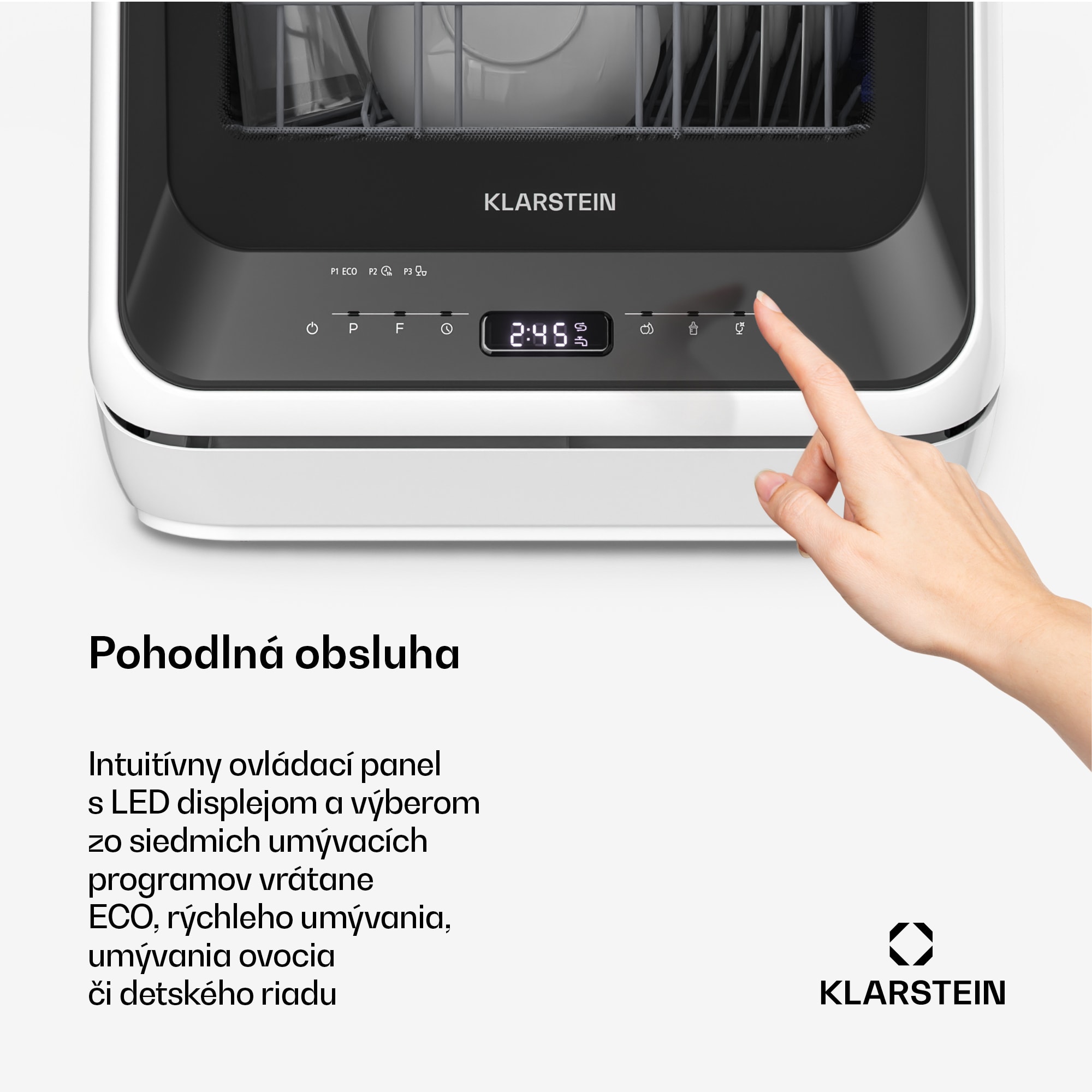 Klarstein Amazonia | Mini umývačka riadu | Kompaktná | 6 programov | Prenosná – Obrázok 4