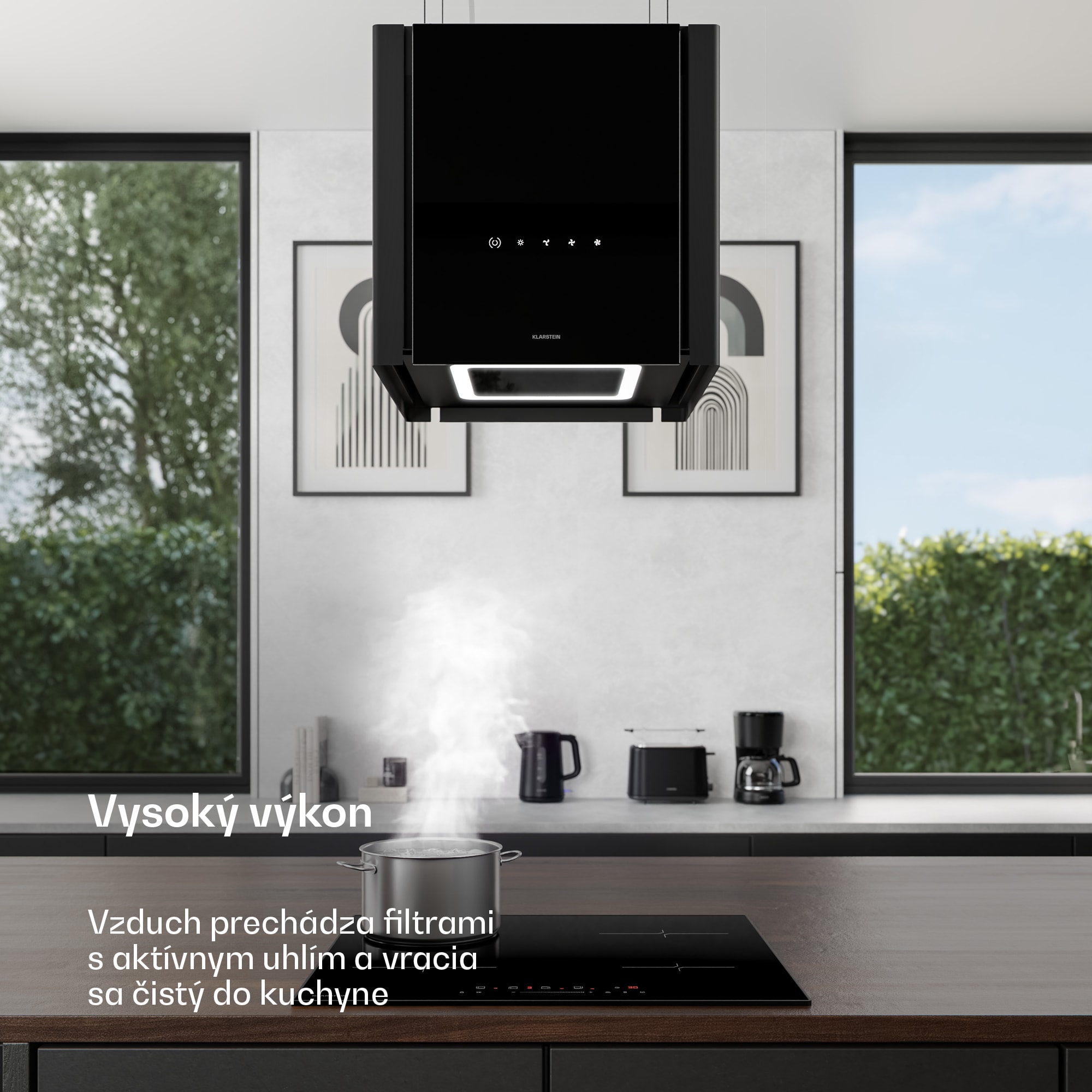 Klarstein Velaire odsávač pár s výsuvnou funkciou 40 cm | Elegantný, minimalistický, výkonný | EEC A++ | 601 m³/h – Obrázok 4