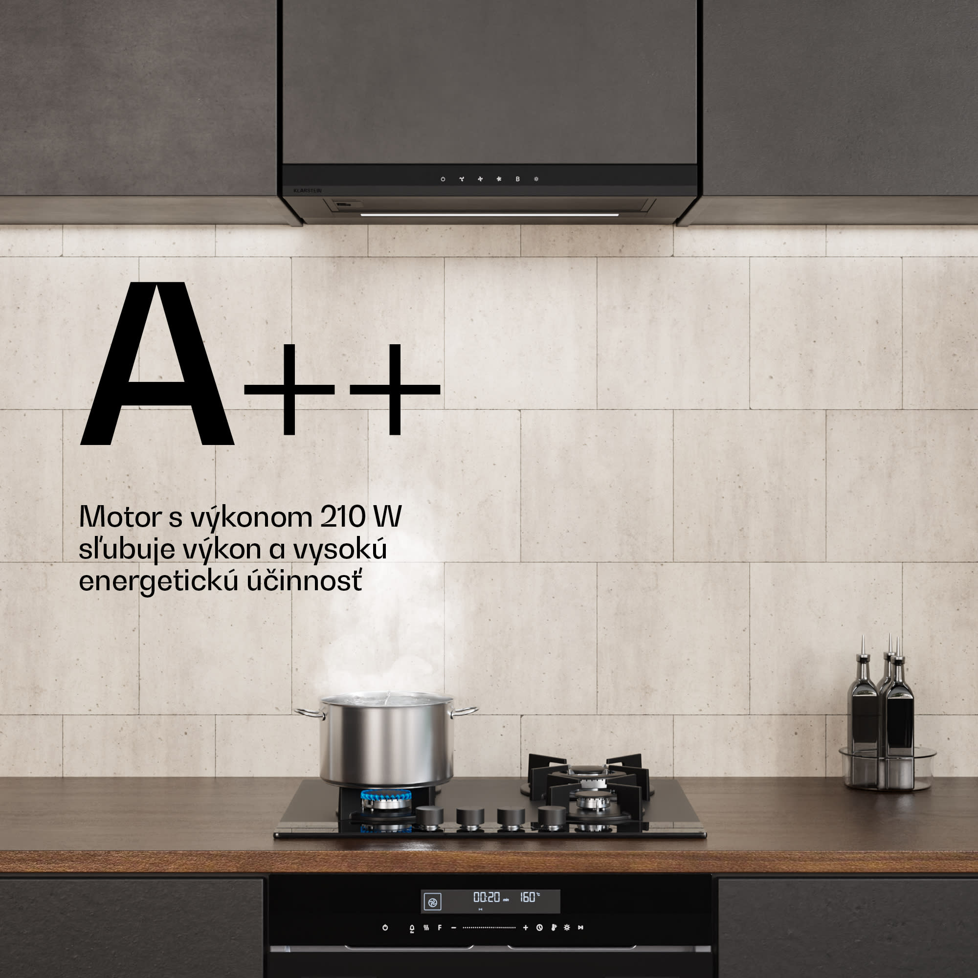 Klarstein Velaire vysúvacia digestorová kapucňa 60 cm | Elegantná, minimalistická, výkonná | EEC A++ | 891 m³/h – Obrázok 5