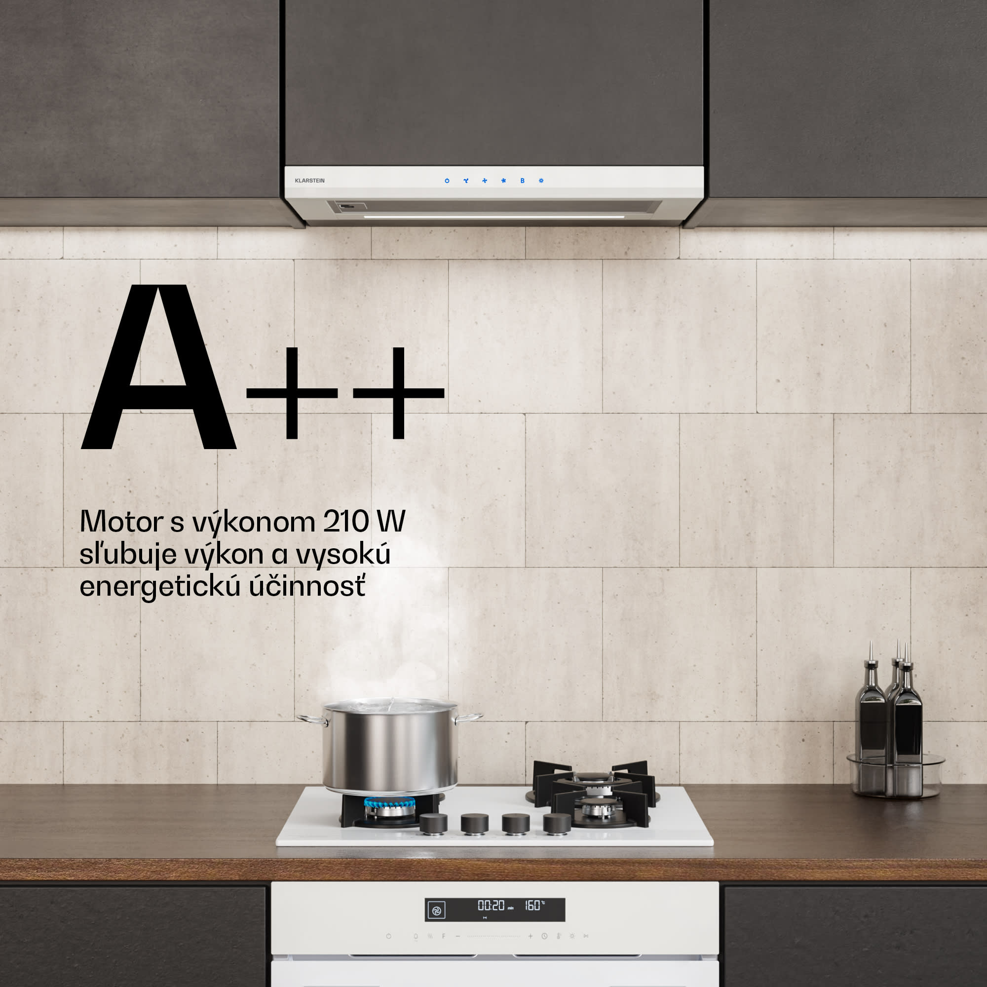Klarstein Velaire vysúvacia digestorová kapucňa 60 cm | Elegantná, minimalistická, výkonná | EEC A++ | 891 m³/h – Obrázok 5