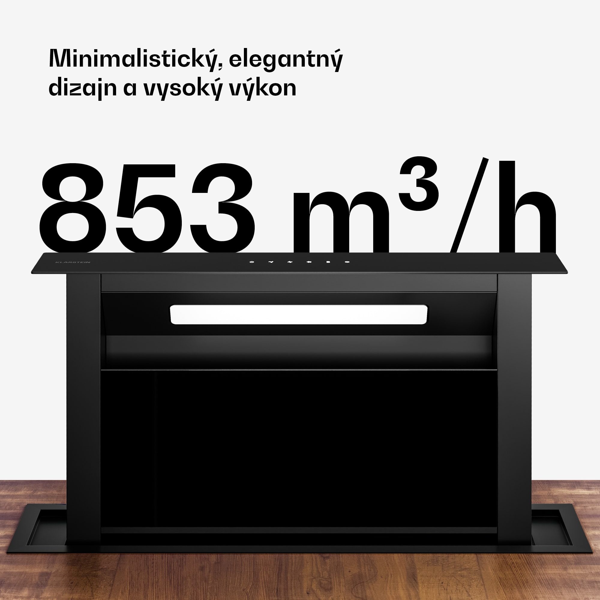 Klarstein Velaire Downdraft systém | Elegantný, minimalistický, výkonný | Energetická trieda A++ | 853 m³/h | 60 cm – Obrázok 4