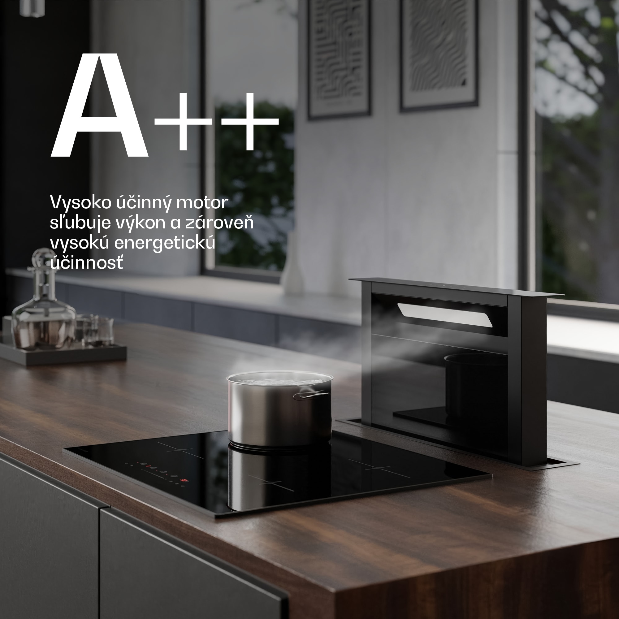 Klarstein Velaire Downdraft systém | Elegantný, minimalistický, výkonný | Energetická trieda A++ | 853 m³/h | 60 cm – Obrázok 5