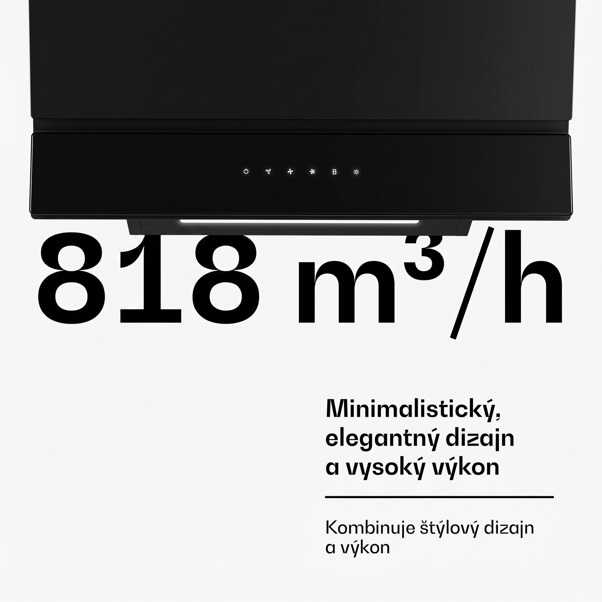 Klarstein Velaire odsávač pár | Elegantný, minimalistický, výkonný | Energetická trieda A++ | 818 m³/h | 60 cm – Obrázok 4