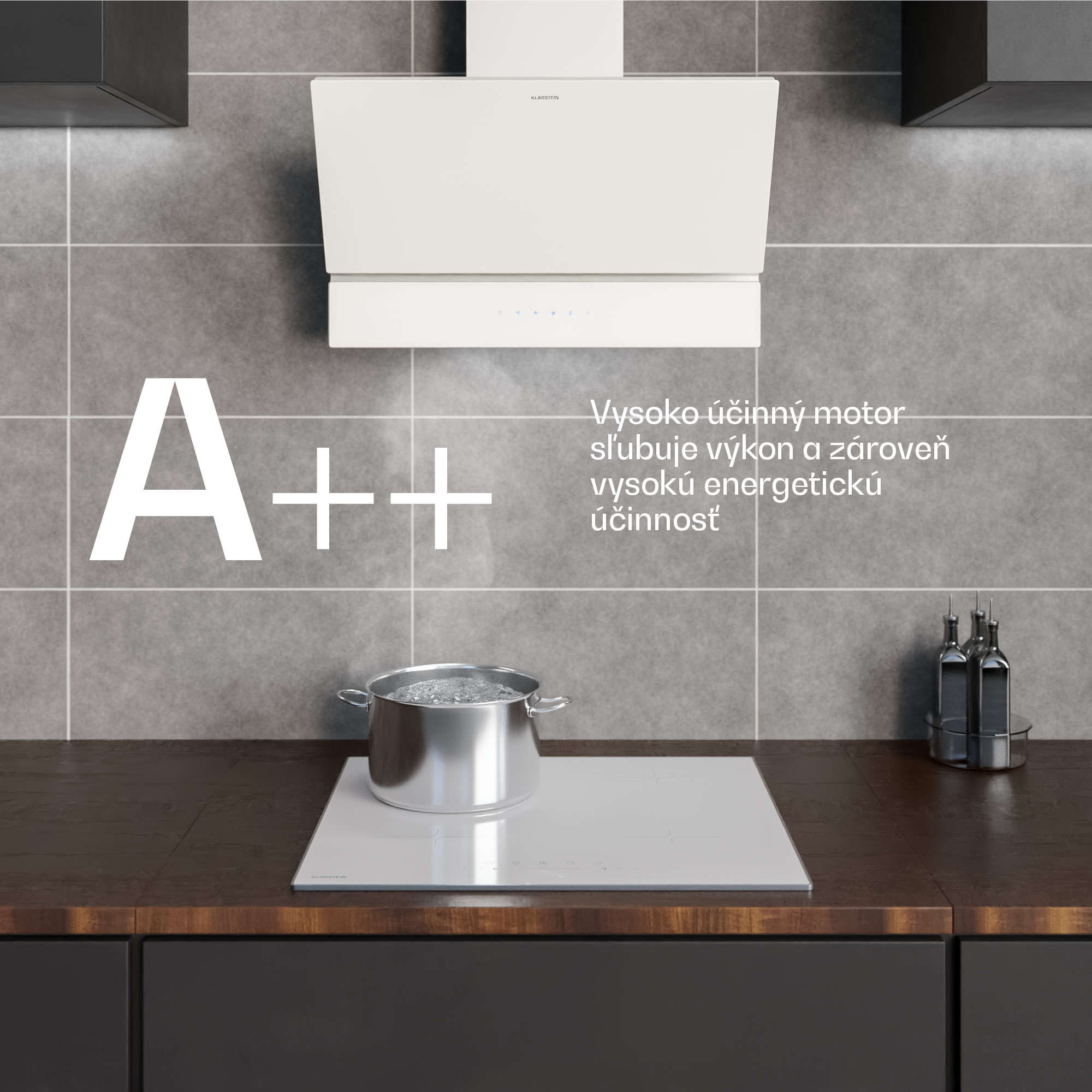 Klarstein Velaire digestor | Elegantný, minimalistický, výkonný | Energetická trieda A++ | 818 m³/h | 60 cm – Obrázok 4