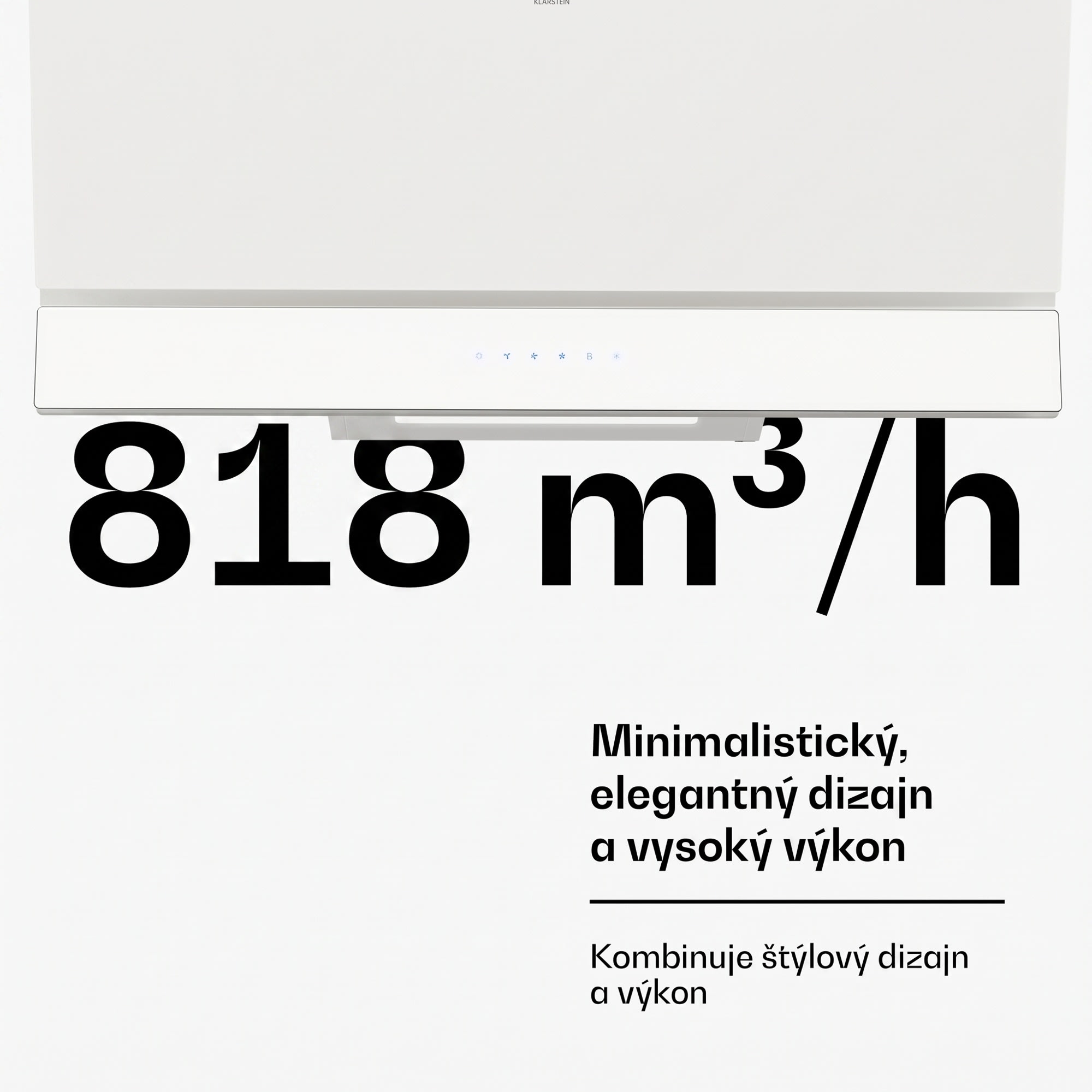 Klarstein Velaire odsávač pár | Elegantný, minimalistický, výkonný | Trieda energetickej účinnosti A++ | 820 m³/h | 90 cm – Obrázok 4