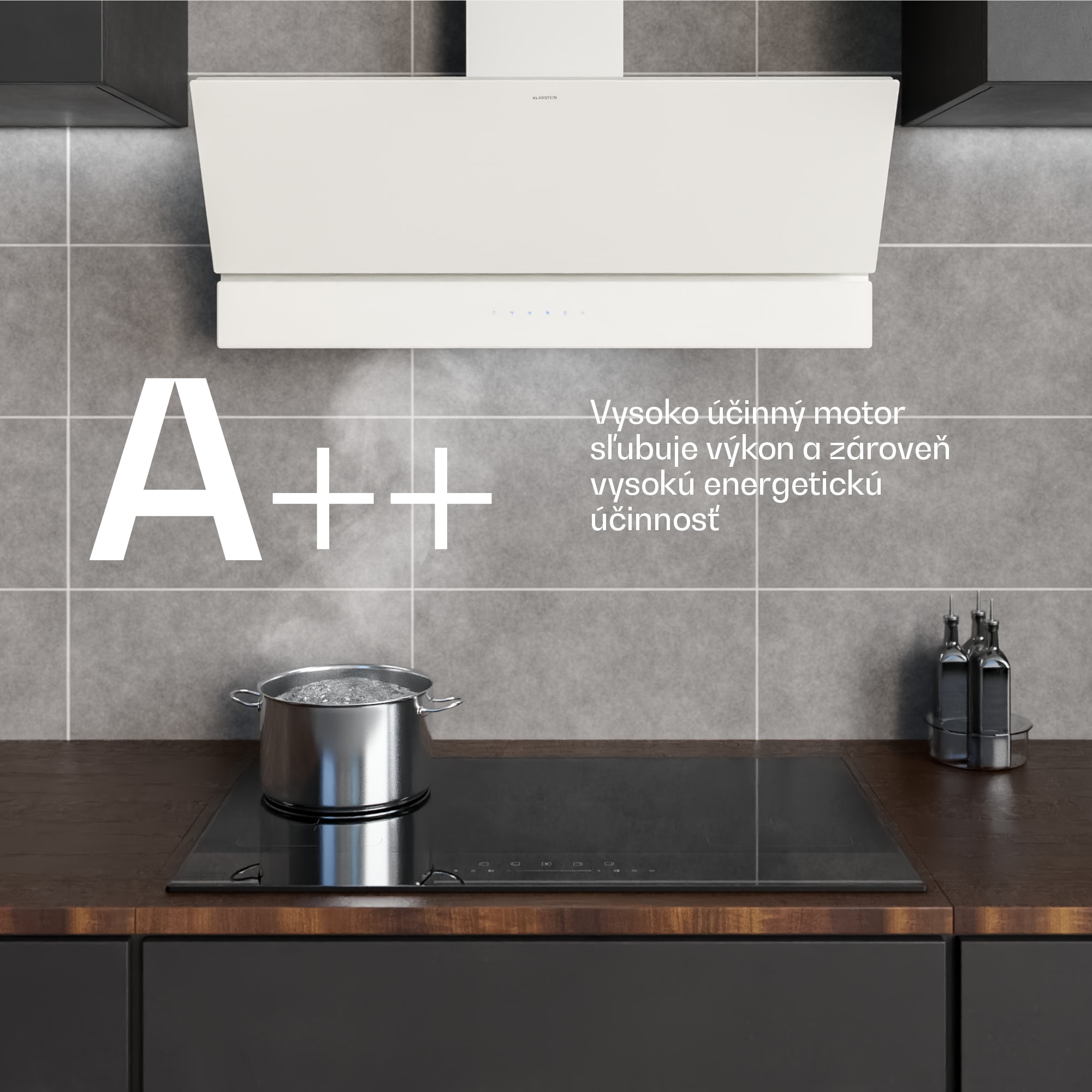 Klarstein Velaire odsávač pár | Elegantný, minimalistický, výkonný | Trieda energetickej účinnosti A++ | 820 m³/h | 90 cm – Obrázok 5