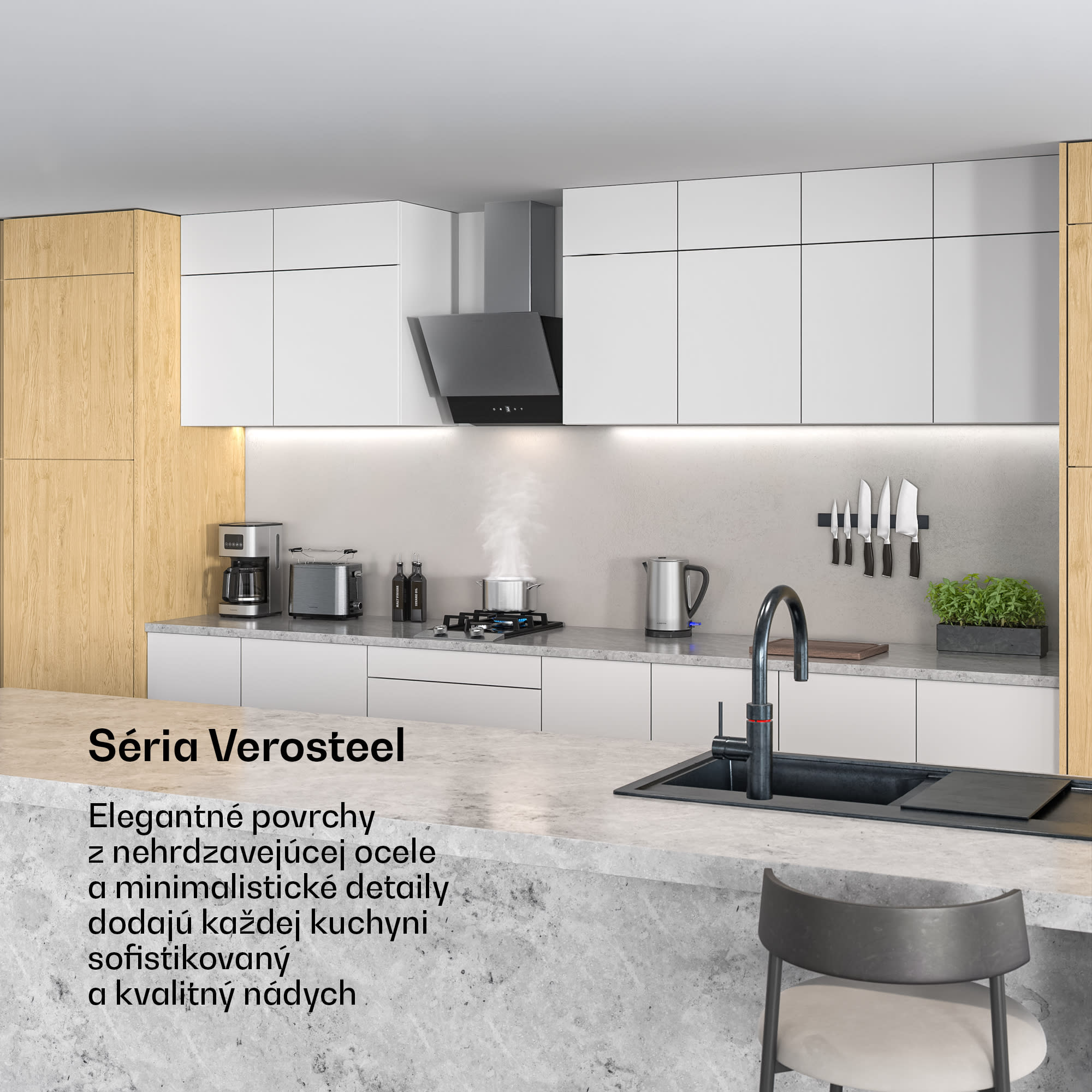 Klarstein Verosteel digestor | Elegantný, minimalistický, výkonný | Trieda energetickej účinnosti A++ | 624 m³/h | 45 cm – Obrázok 2