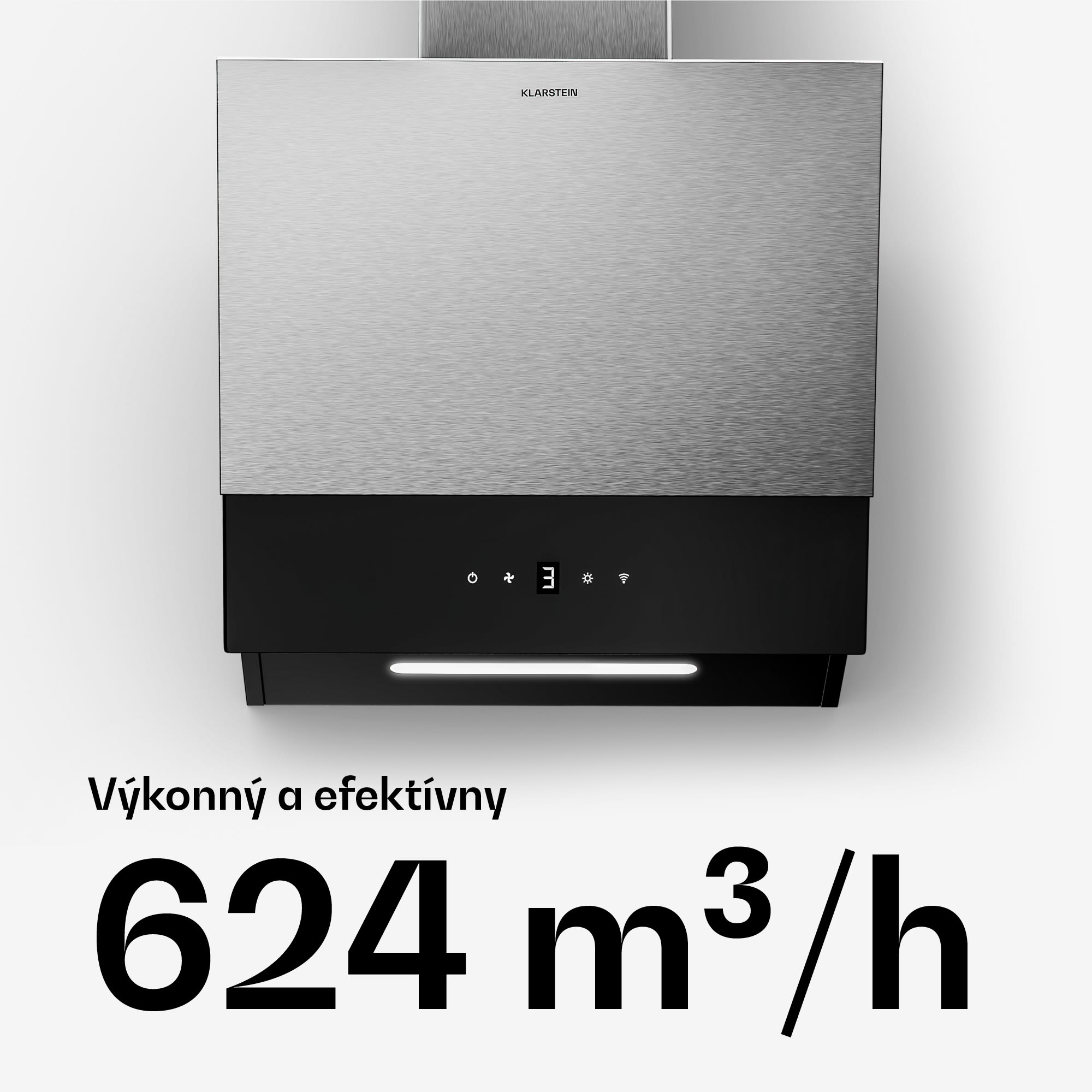 Klarstein Verosteel digestor | Elegantný, minimalistický, výkonný | Trieda energetickej účinnosti A++ | 624 m³/h | 45 cm – Obrázok 4