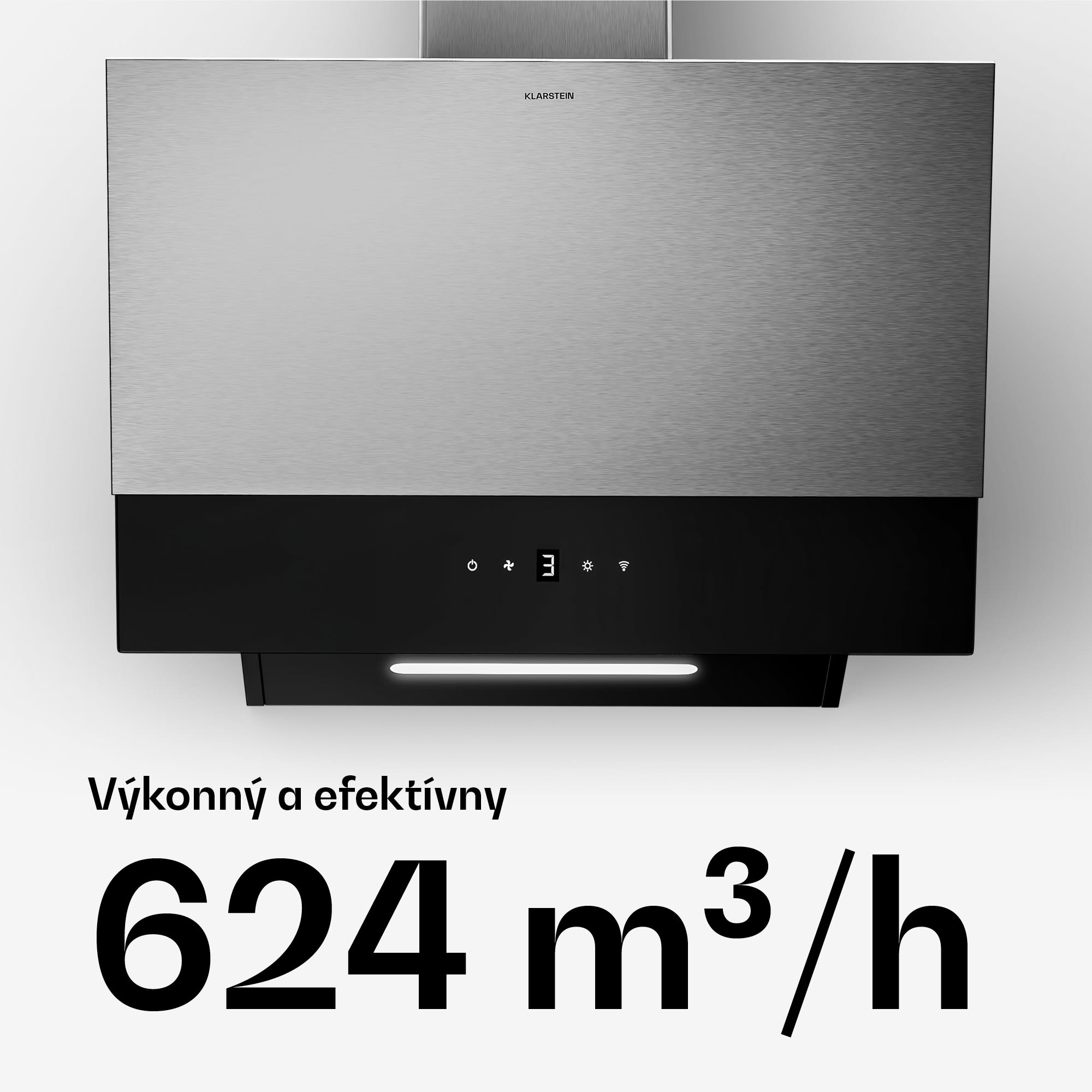 Klarstein Verosteel digestor | Elegantný, minimalistický, výkonný | Trieda energie A++ | 624 m³/h | 60 cm – Obrázok 4