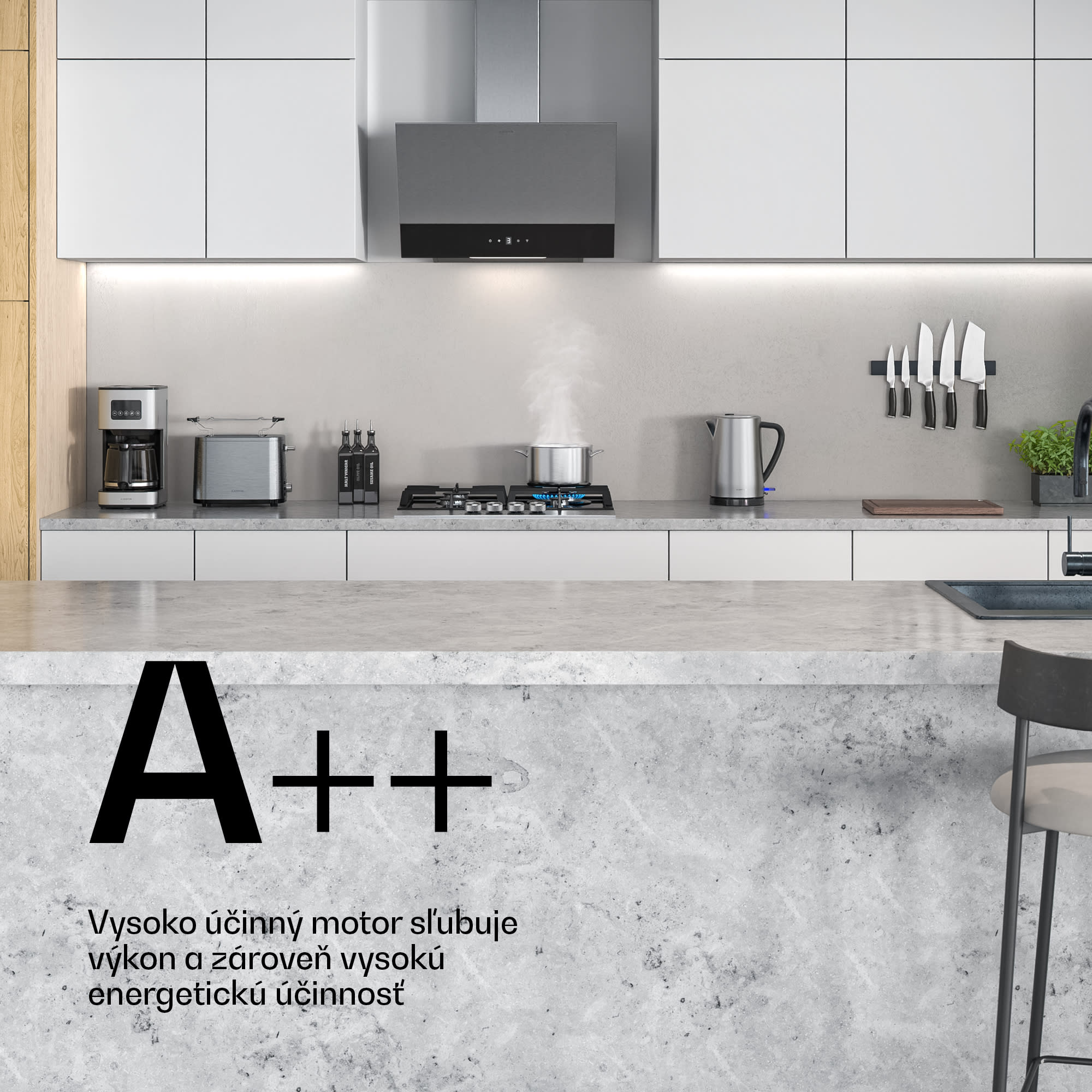 Klarstein Verosteel digestor | Elegantný, minimalistický, výkonný | Trieda energie A++ | 624 m³/h | 60 cm – Obrázok 5