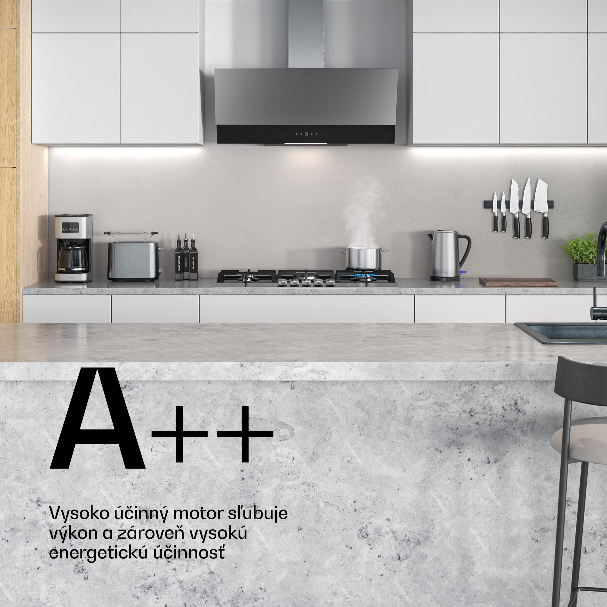 Klarstein Verosteel digestor | Elegantný, minimalistický, výkonný | Trieda energetickej účinnosti A | 624 m³/h | 90 cm – Obrázok 5