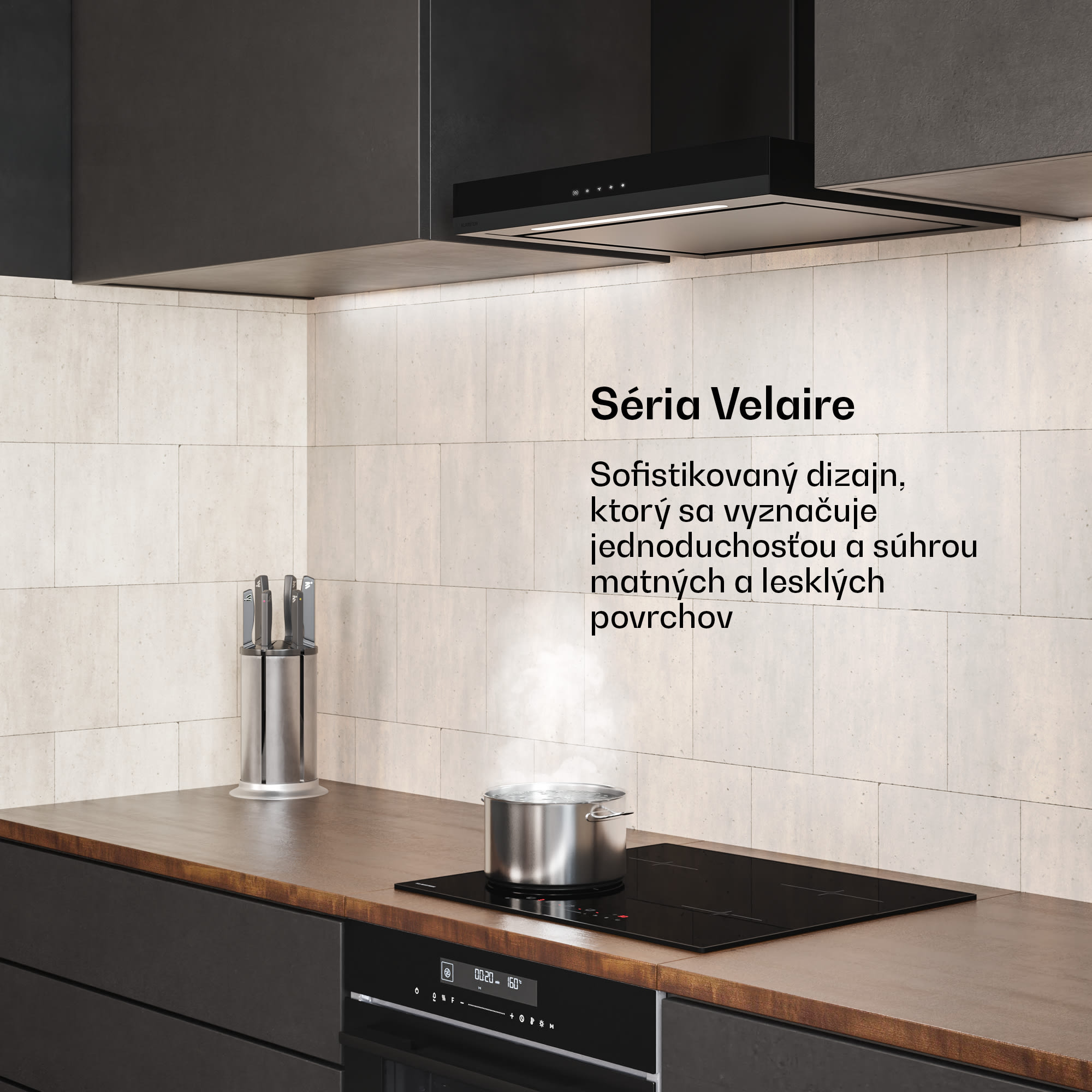 Klarstein Velaire odsávač pár | Elegantný, minimalistický, výkonný | Trieda A++ | 600 m³/h | 60 cm – Obrázok 2