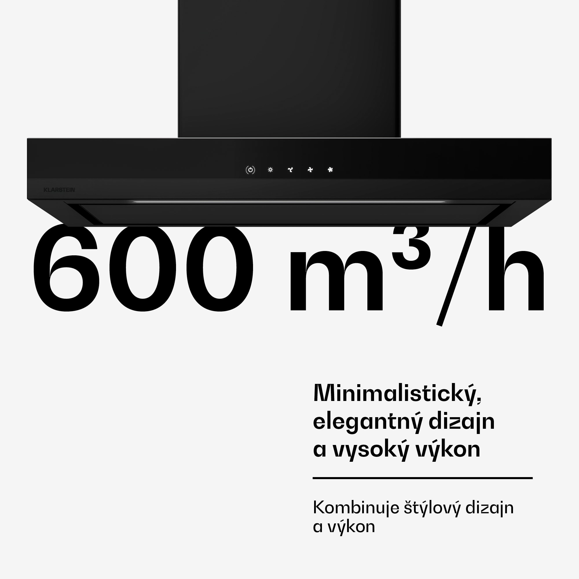 Klarstein Velaire odsávač pár | Elegantný, minimalistický, výkonný | Trieda A++ | 600 m³/h | 60 cm – Obrázok 4