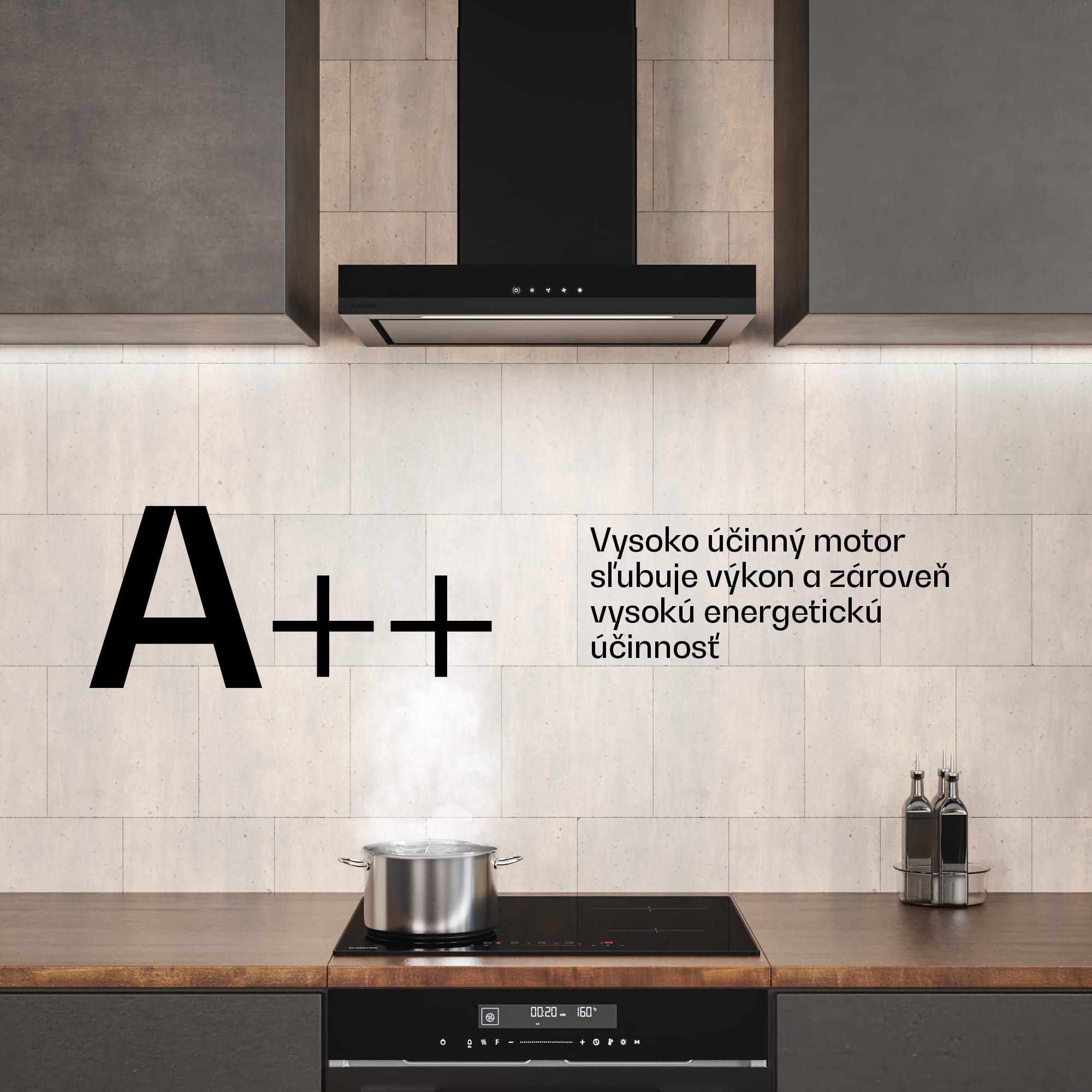 Klarstein Velaire odsávač pár | Elegantný, minimalistický, výkonný | Trieda A++ | 600 m³/h | 60 cm – Obrázok 5