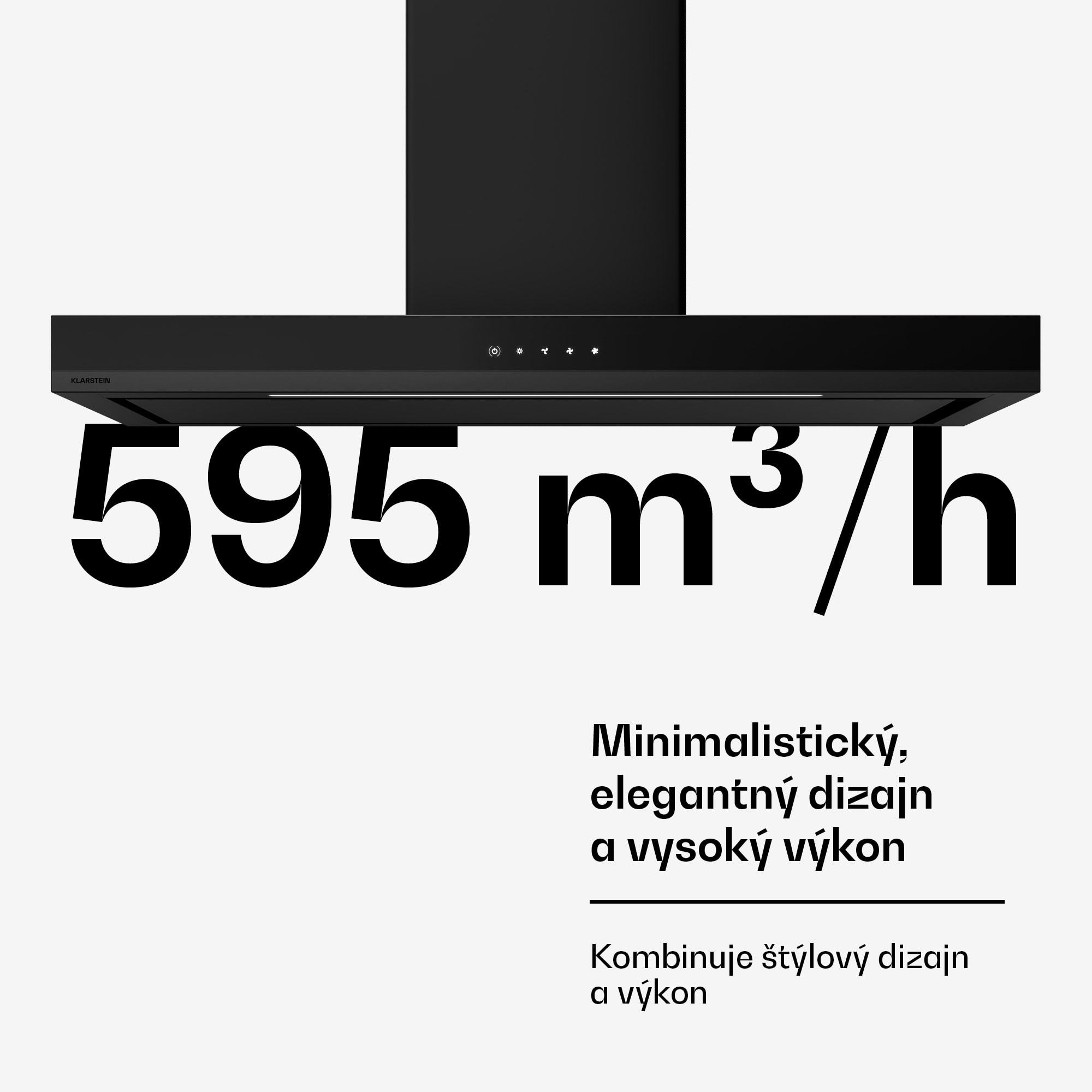 Klarstein Velaire digestor | Elegantný, minimalistický, výkonný | Energetická trieda A++ | 595 m³/h | 90 cm – Obrázok 3