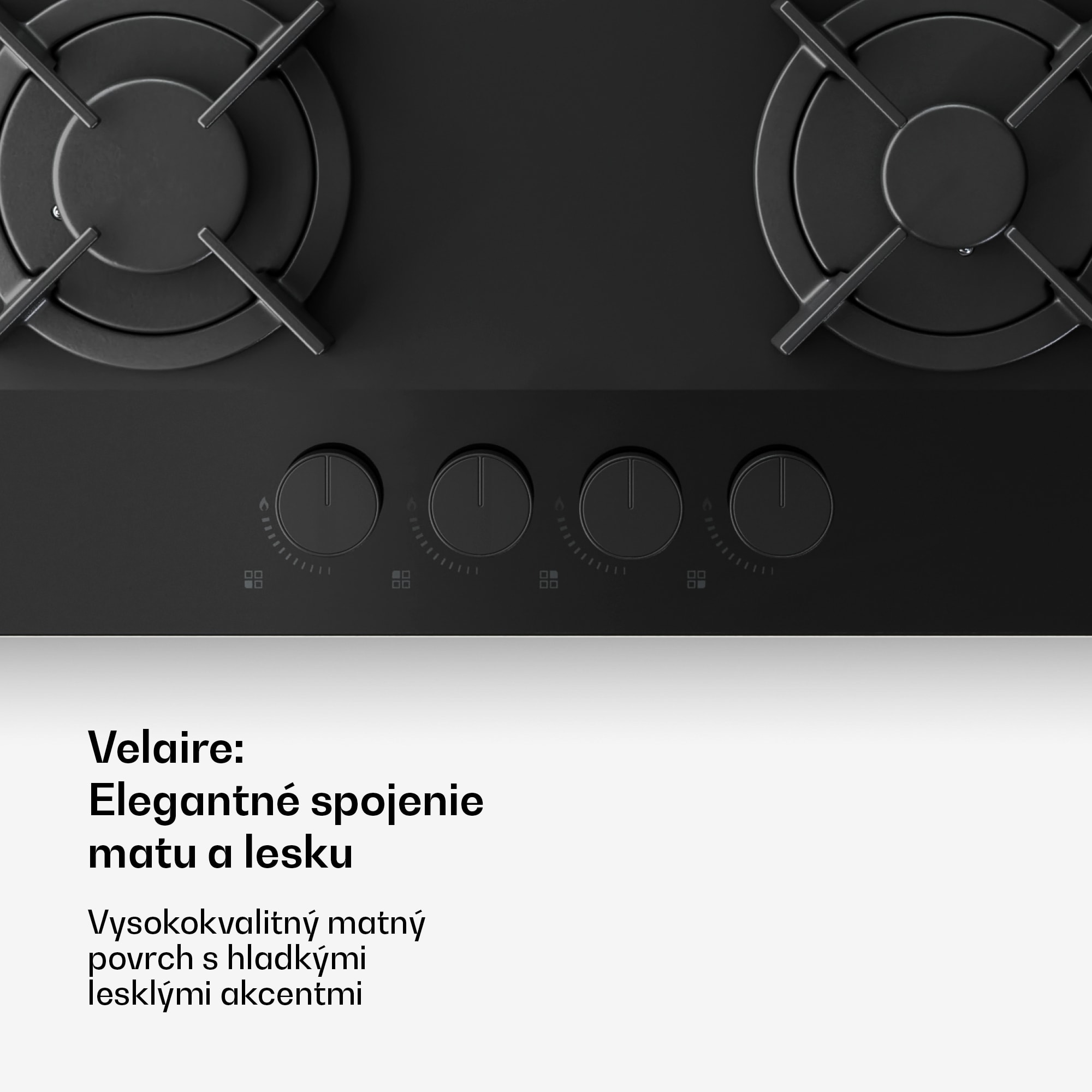 Klarstein Plynová varná doska Velaire, 4-platnička s elektrickým zapaľovaním, kompatibilná so zemným plynom a LPG, 8000W, 60cm – Obrázok 4