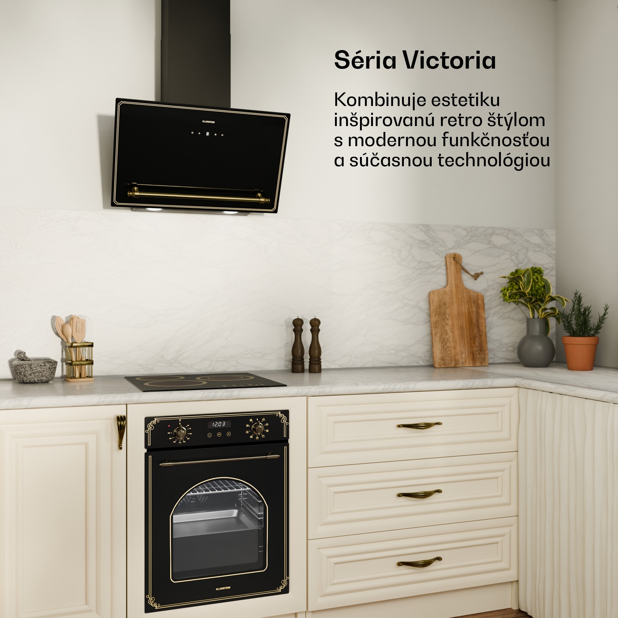 Klarstein Victoria sklokeramická varná doska | 3 zóny | Elegantná, nadčasová | 5000 W | 45 cm – Obrázok 2
