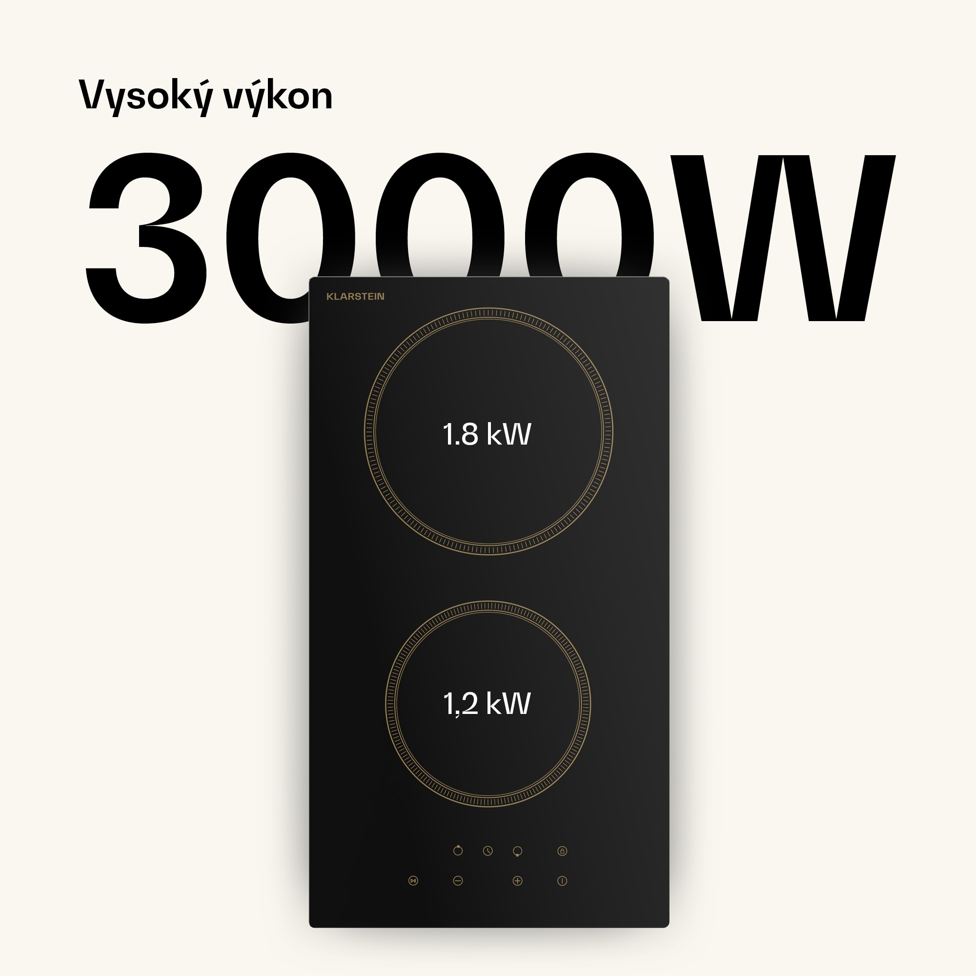 Klarstein Victoria sklokeramická varná doska | 2 zóny | Elegantná, nadčasová | 3000 W | 30 cm – Obrázok 3