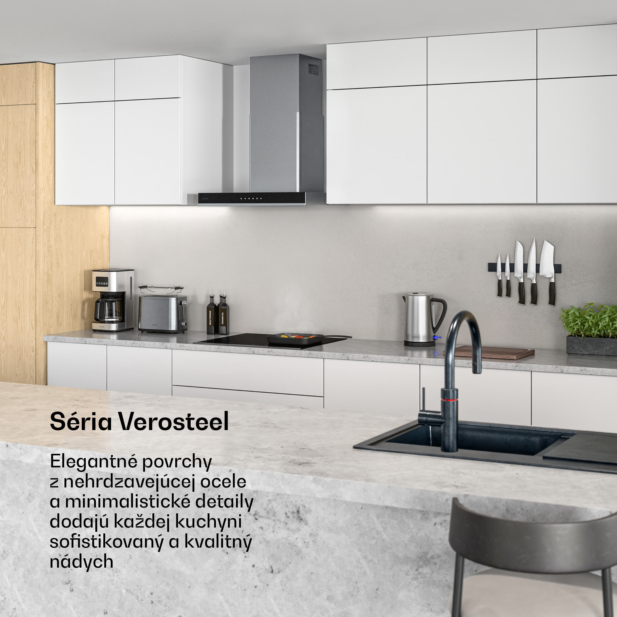 Klarstein Verosteel indukčná varná doska | Elegantná, minimalistická, výkonná | 4 varné zóny | 7400 W | 60 cm – Obrázok 2