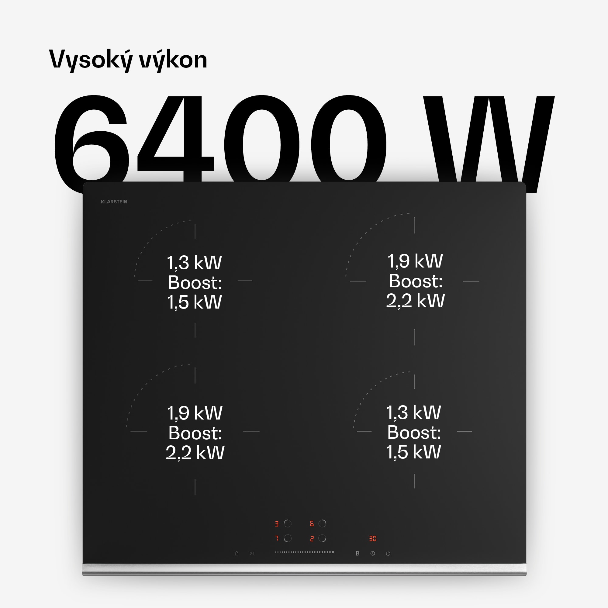 Klarstein Verosteel indukčná varná doska | Elegantná, minimalistická, výkonná | 4 varné zóny | 7400 W | 60 cm – Obrázok 3