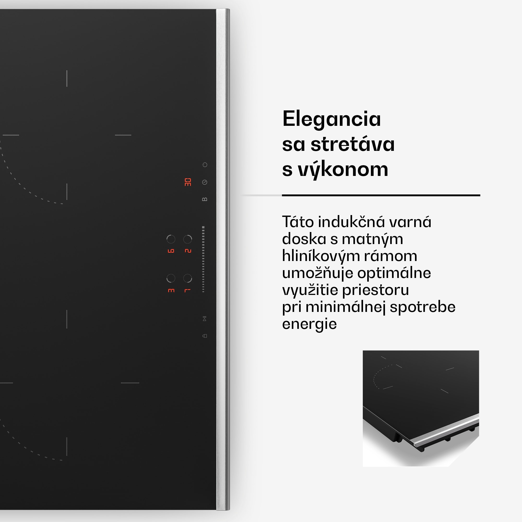 Klarstein Verosteel indukčná varná doska | Elegantná, minimalistická, výkonná | 4 varné zóny | 7400 W | 60 cm – Obrázok 4