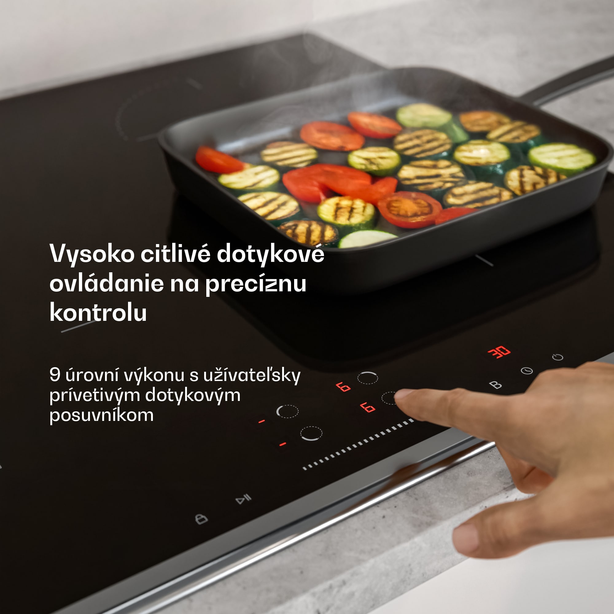 Klarstein Verosteel indukčná varná doska | Elegantná, minimalistická, výkonná | 4 varné zóny | 7400 W | 60 cm – Obrázok 5