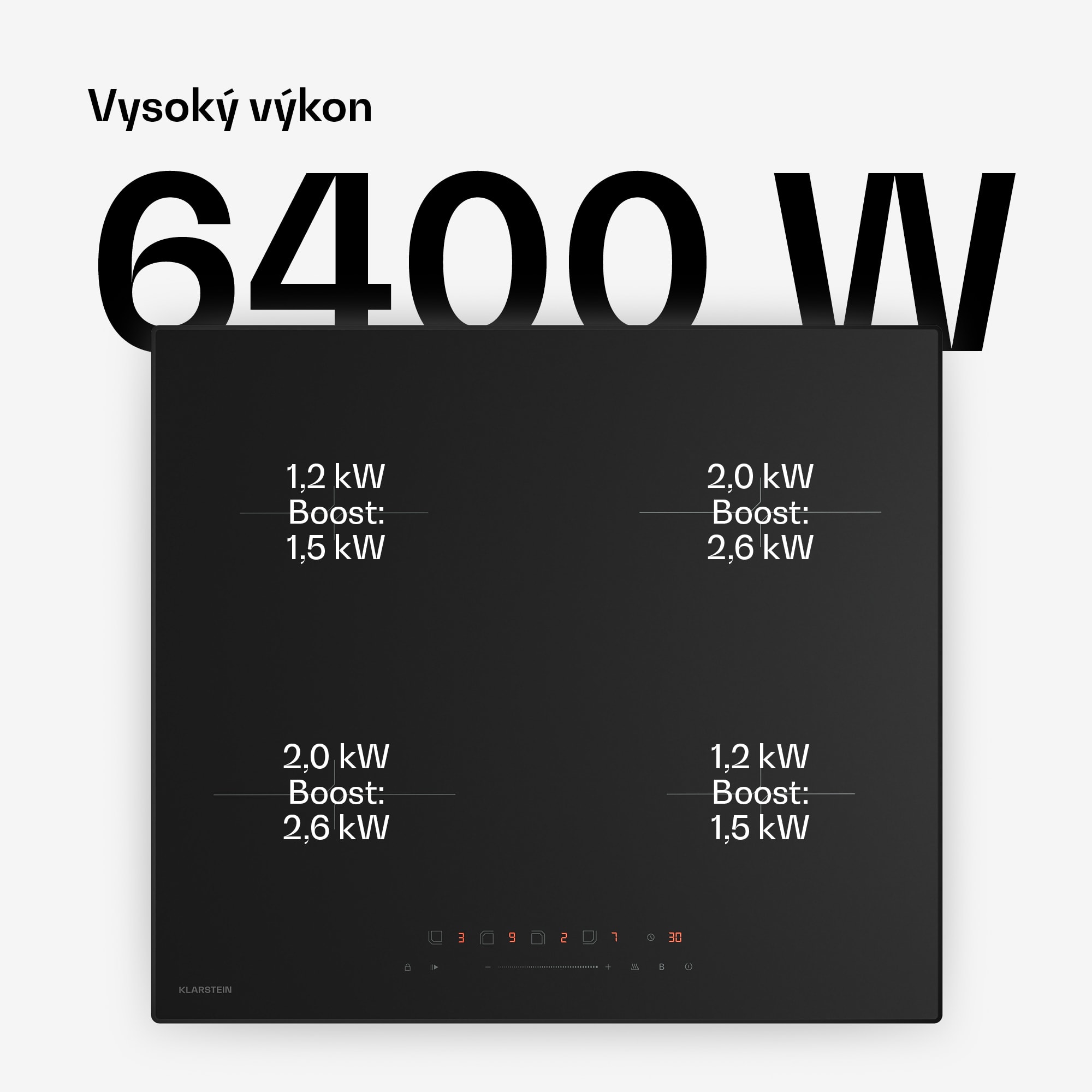 Klarstein Velaire indukčná varná doska, elegantná, minimalistická, výkonná, 4 varné zóny, 7000 W, 60 cm – Obrázok 2