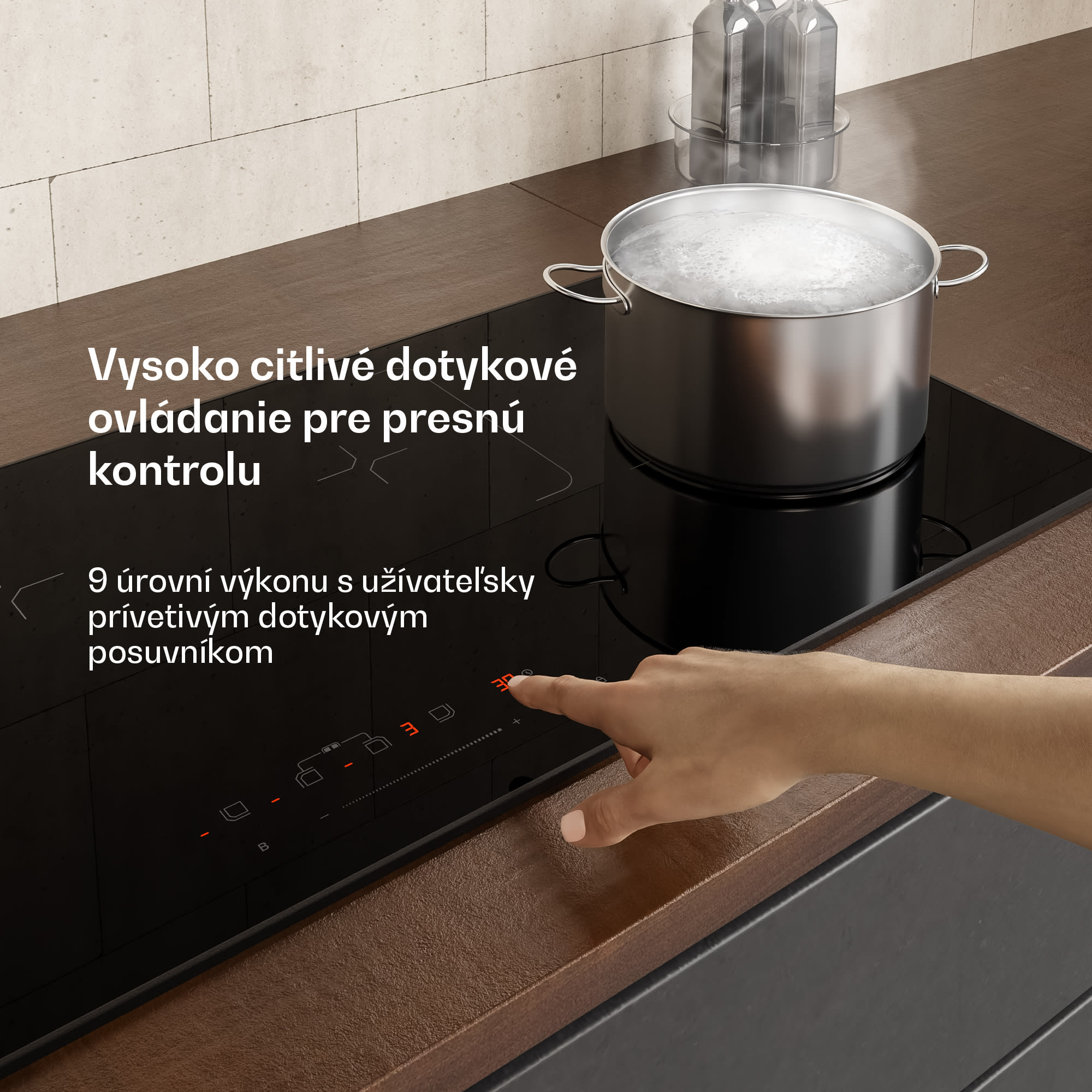 Klarstein Velaire úzke indukčné varné dosky | Elegantné, minimalistické, výkonné | 4 varné zóny | 7000 W | 90 cm – Obrázok 5