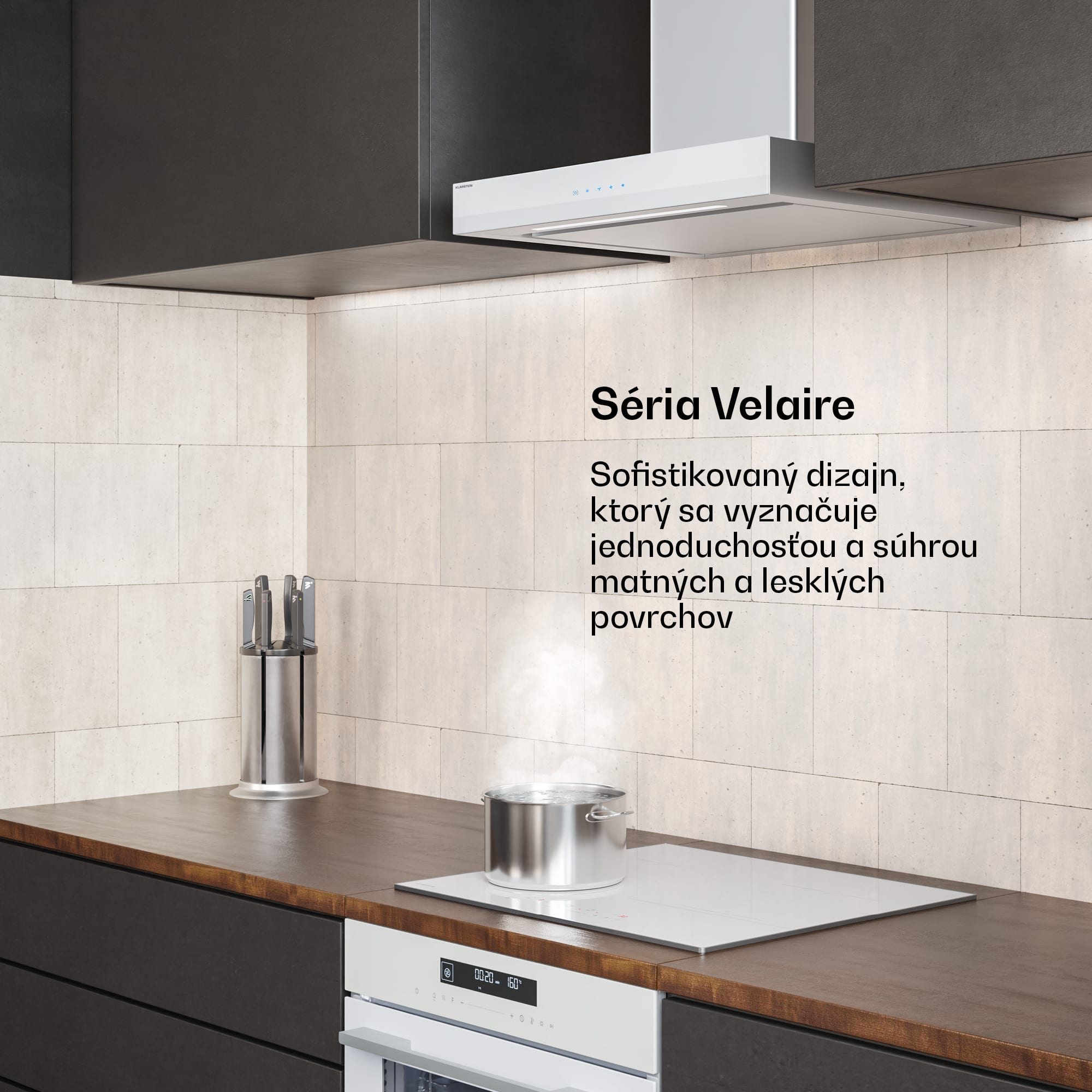 Klarstein Velaire odsávač pár | Elegantný, minimalistický, výkonný | Trieda A++ | 600 m³/h | 60 cm – Obrázok 2