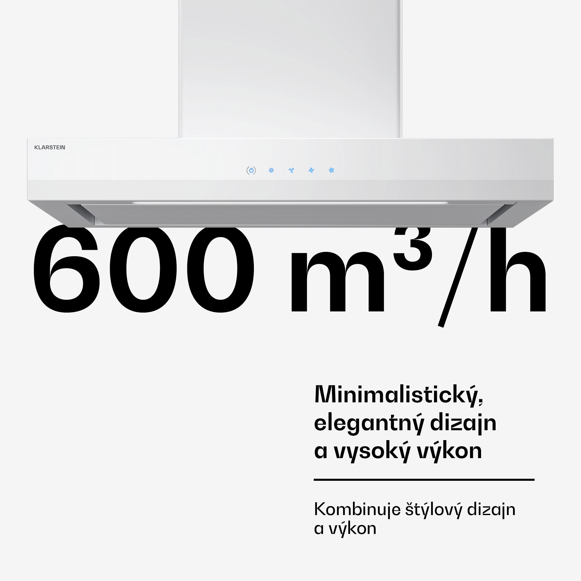 Klarstein Velaire odsávač pár | Elegantný, minimalistický, výkonný | Trieda A++ | 600 m³/h | 60 cm – Obrázok 4