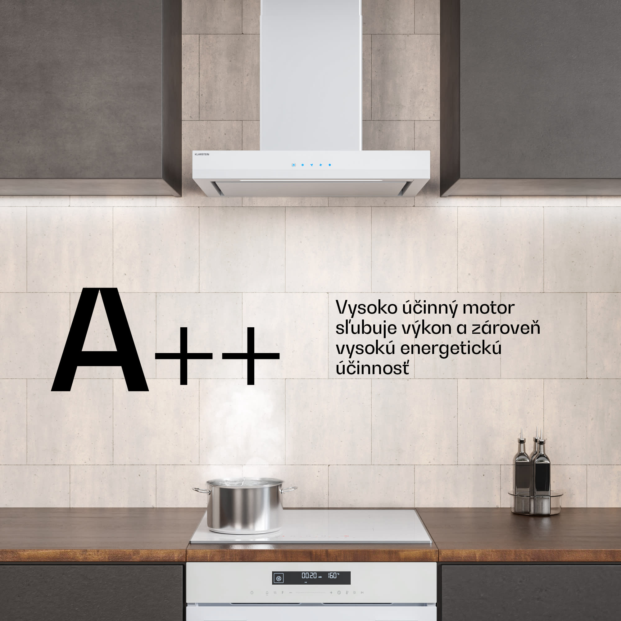 Klarstein Velaire odsávač pár | Elegantný, minimalistický, výkonný | Trieda A++ | 600 m³/h | 60 cm – Obrázok 5