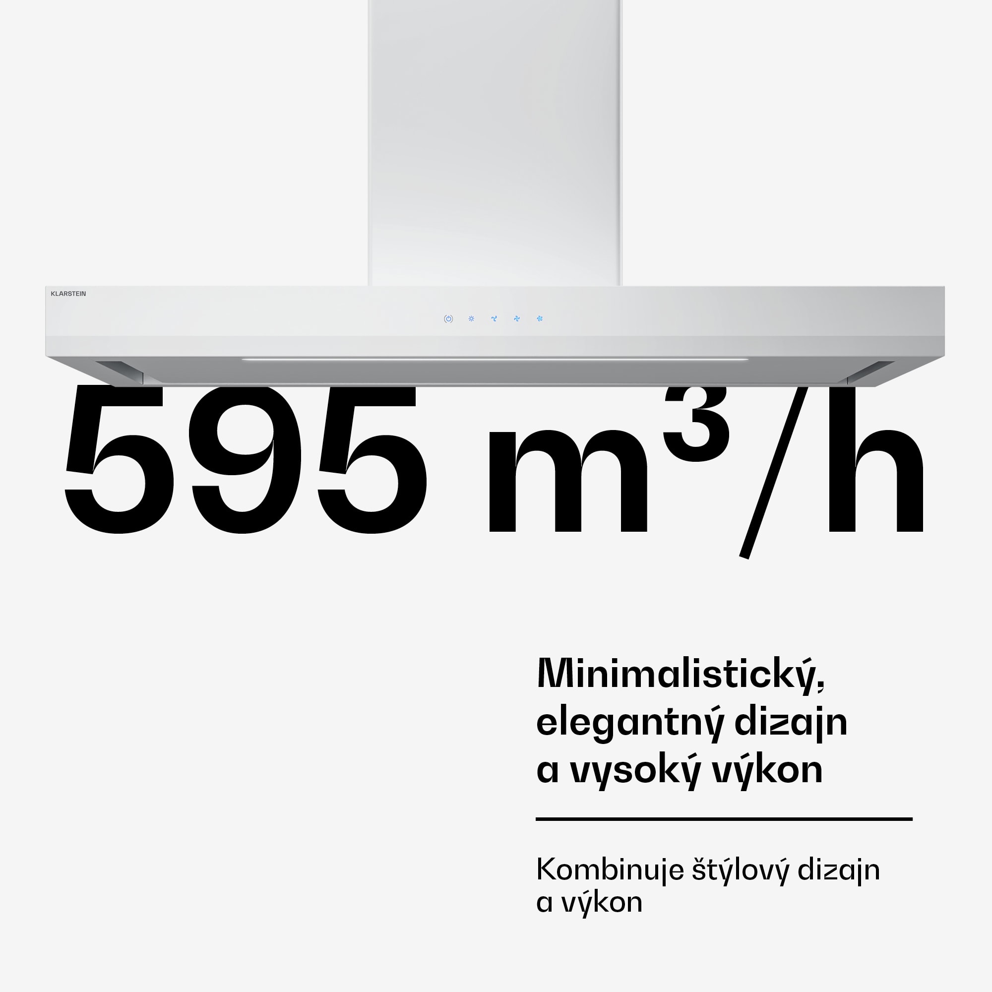 Klarstein Velaire digestor | Elegantný, minimalistický, výkonný | Energetická trieda A++ | 595 m³/h | 90 cm – Obrázok 3